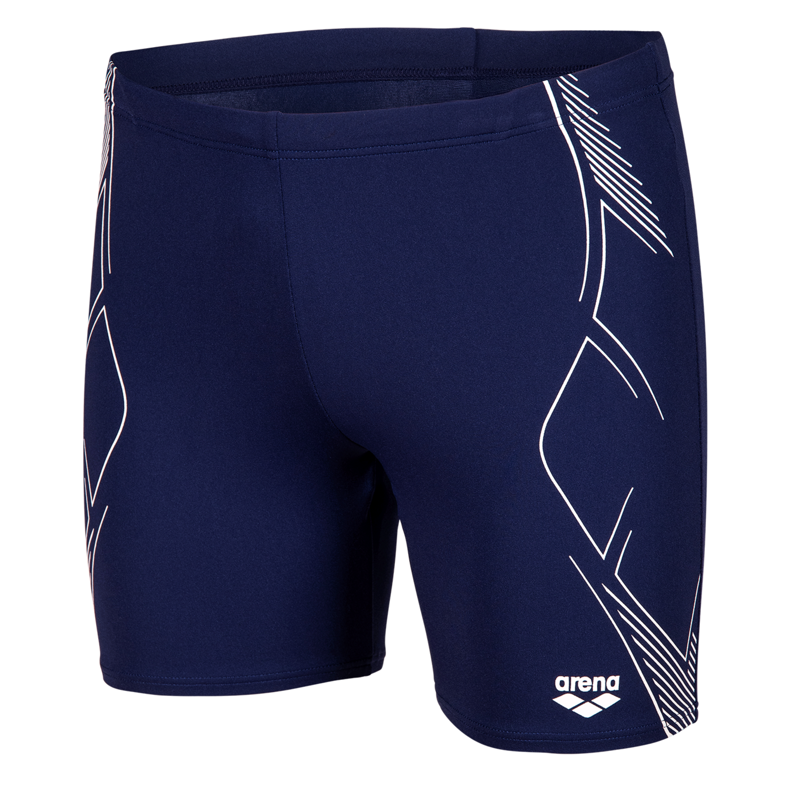 Arena M Arena Graphic Swim Mid Jammer Swim Midjammer Herren, blau, Grösse: D 8