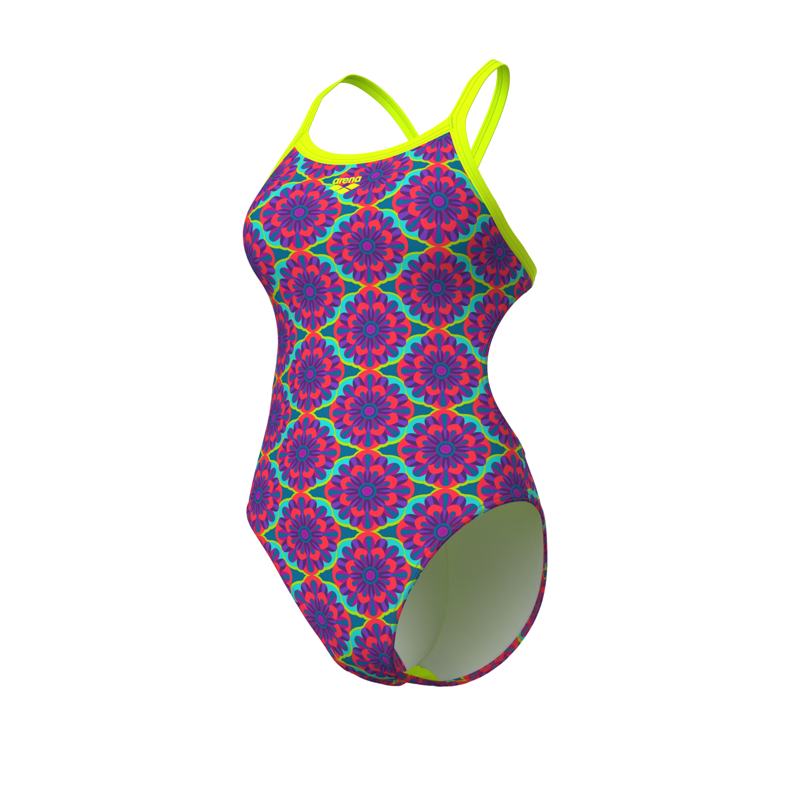 Image of Arena W Arena Floral Swimsuit Challenge Back Badeanzug Damen, mehrfarbig, Grösse: D 28
