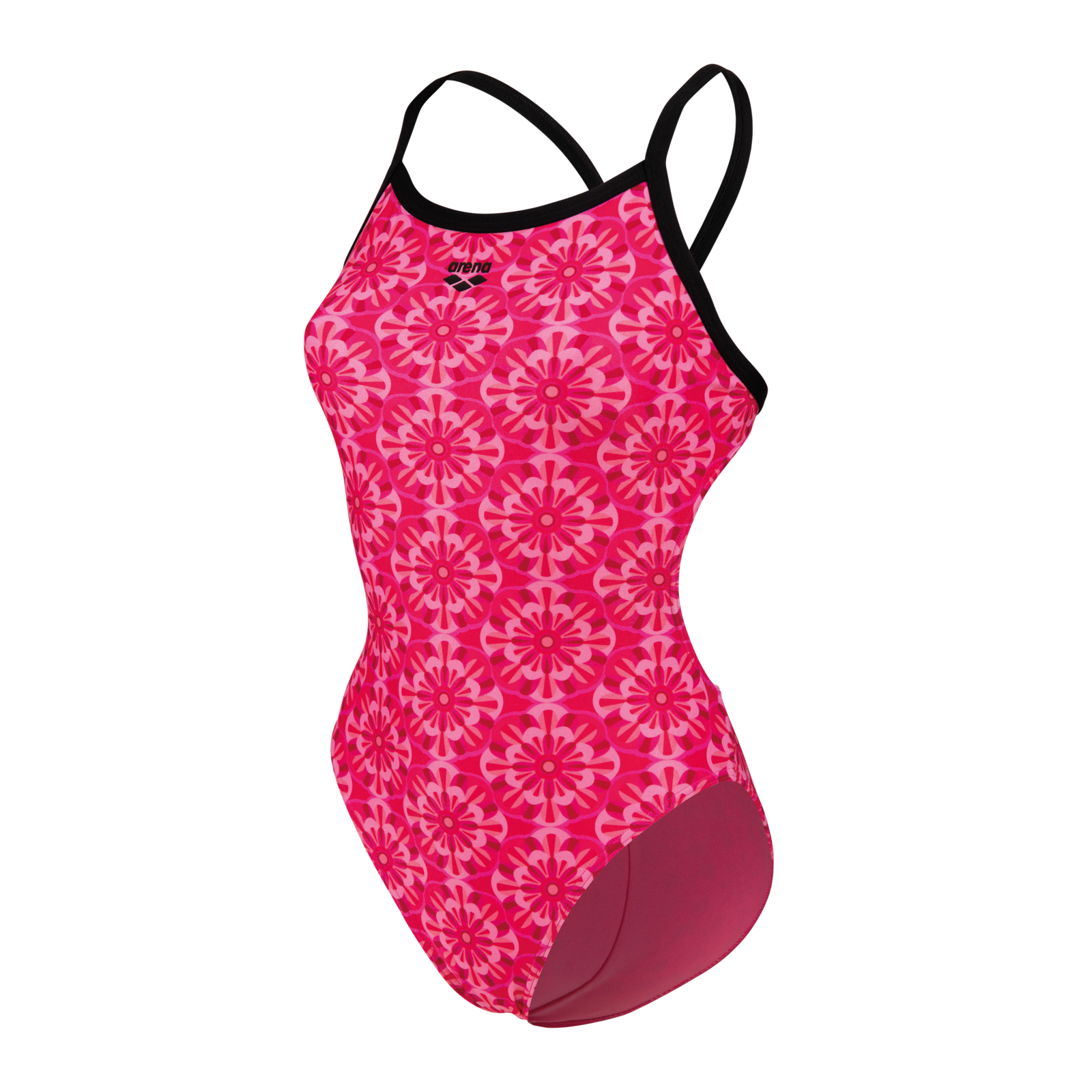 Arena W Arena Floral Swimsuit Challenge Back Badeanzug Damen, pink, Grösse: D 40
