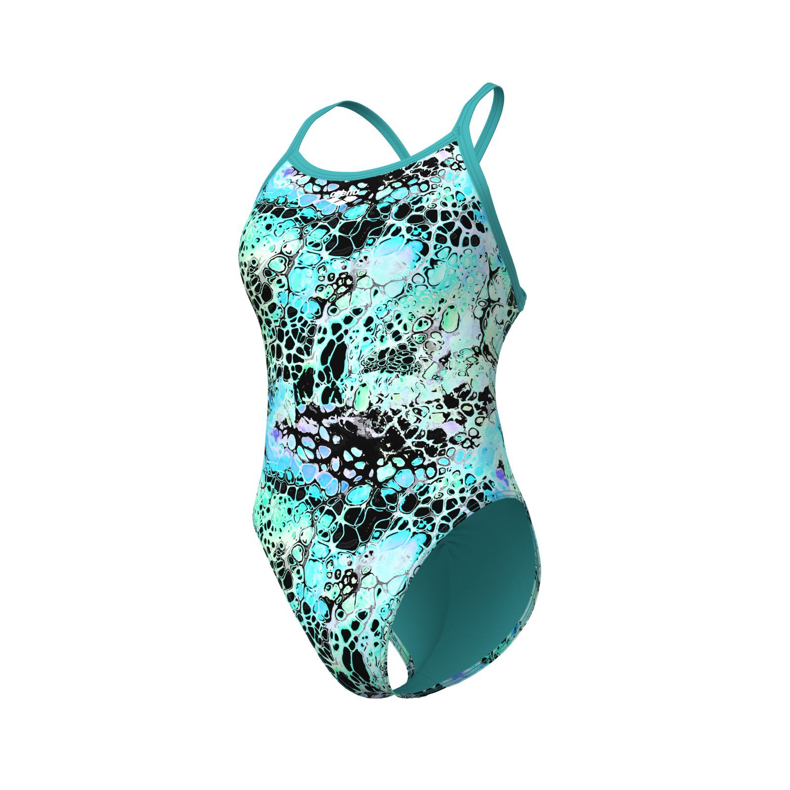 Image of Arena W Arena Earth View Swimsuit Xcriss Cross Badeanzug Damen, blau, Grösse: D 34