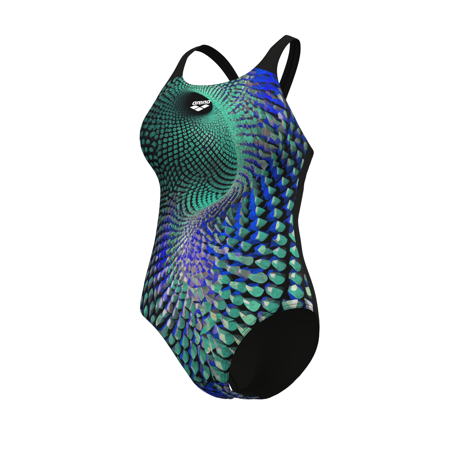 Image of Arena W Arena Peacock Swimsuit Swim Pro Back Badeanzug Damen, mehrfarbig, Grösse: D 34