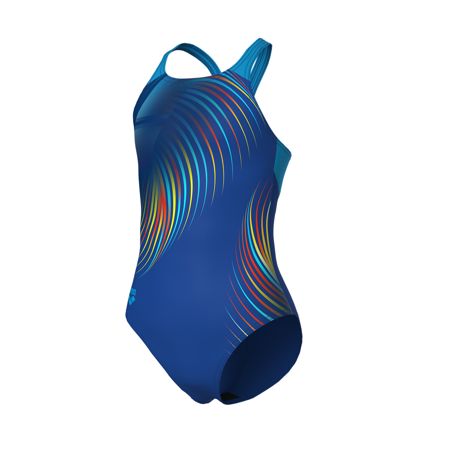 Image of Arena G Arena Pinwheel Swimsuit V Back Badeanzug Mädchen, blau, Grösse: 116