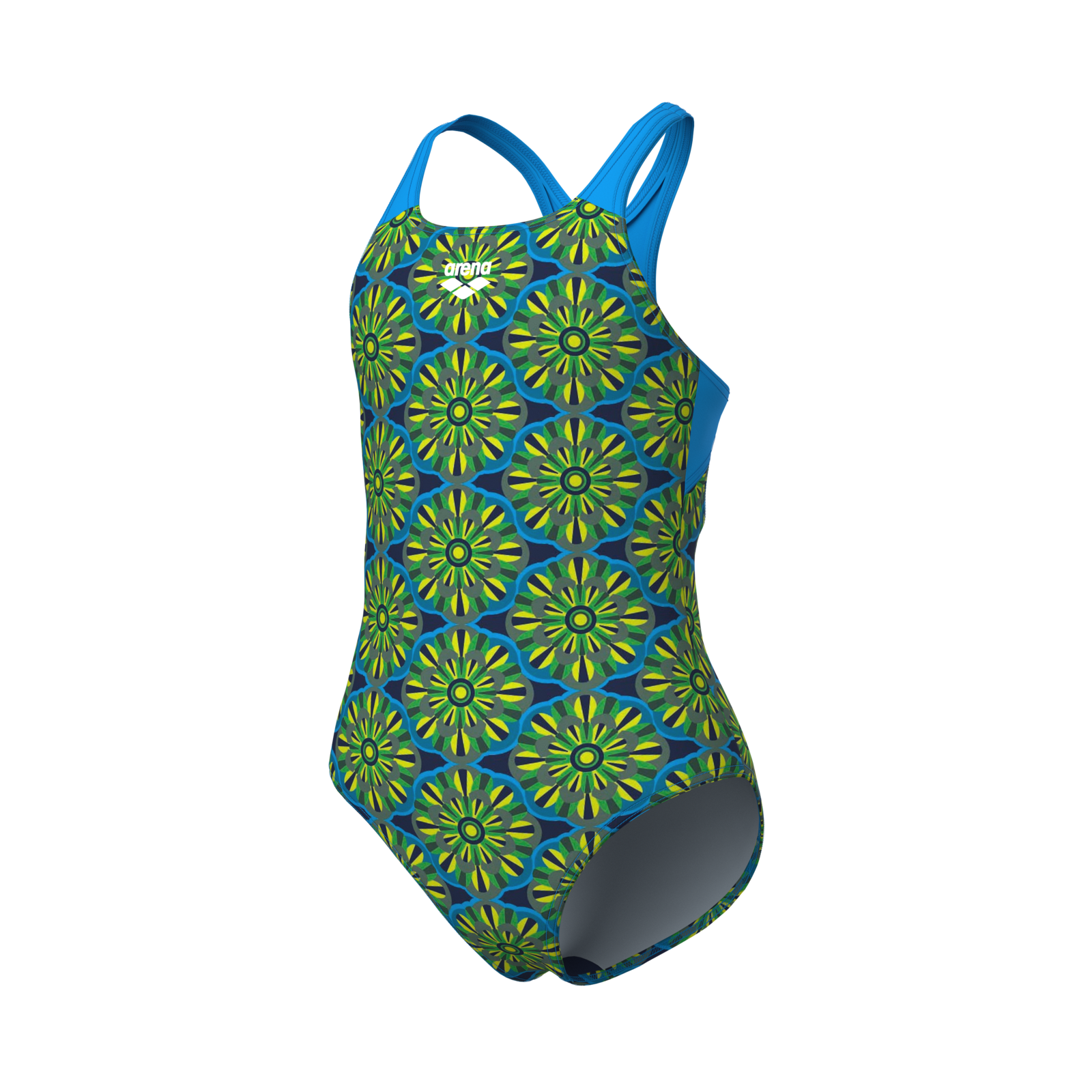 Image of Arena G Arena Floral Swimsuit Swim Pro Back Badeanzug Mädchen, blau, Grösse: 116