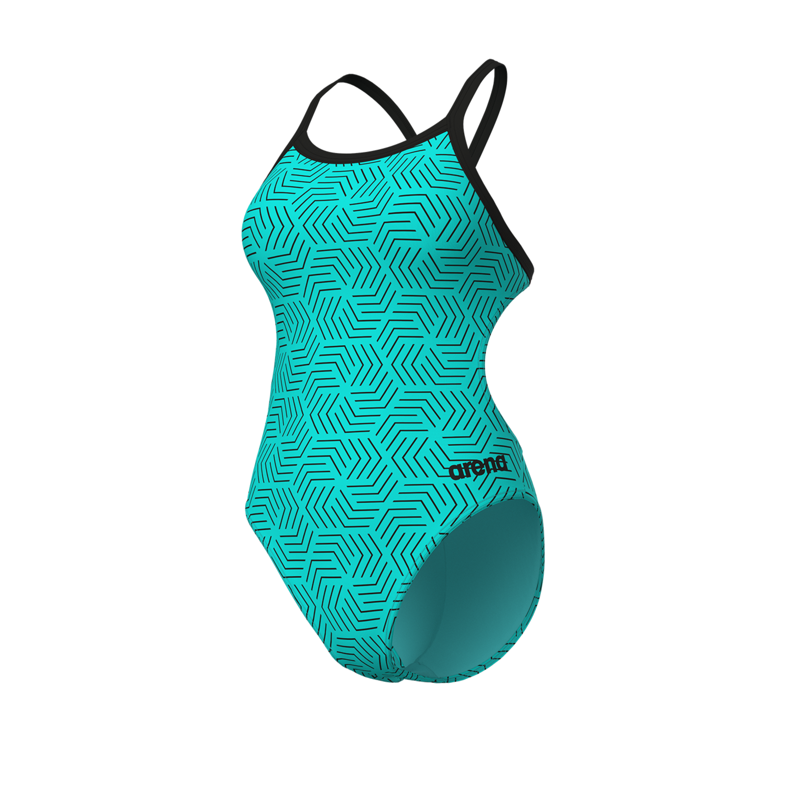 Image of Arena W Arena Allover Swimsuit Challenge Back Damen, blau, Grösse: D 32