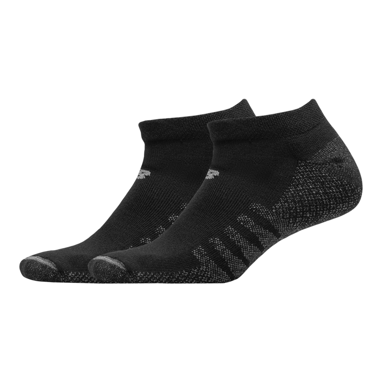 New Balance Coolmax No Show Socks 2 Pair  HerrenUnisexDamen, schwarz, Grösse: M