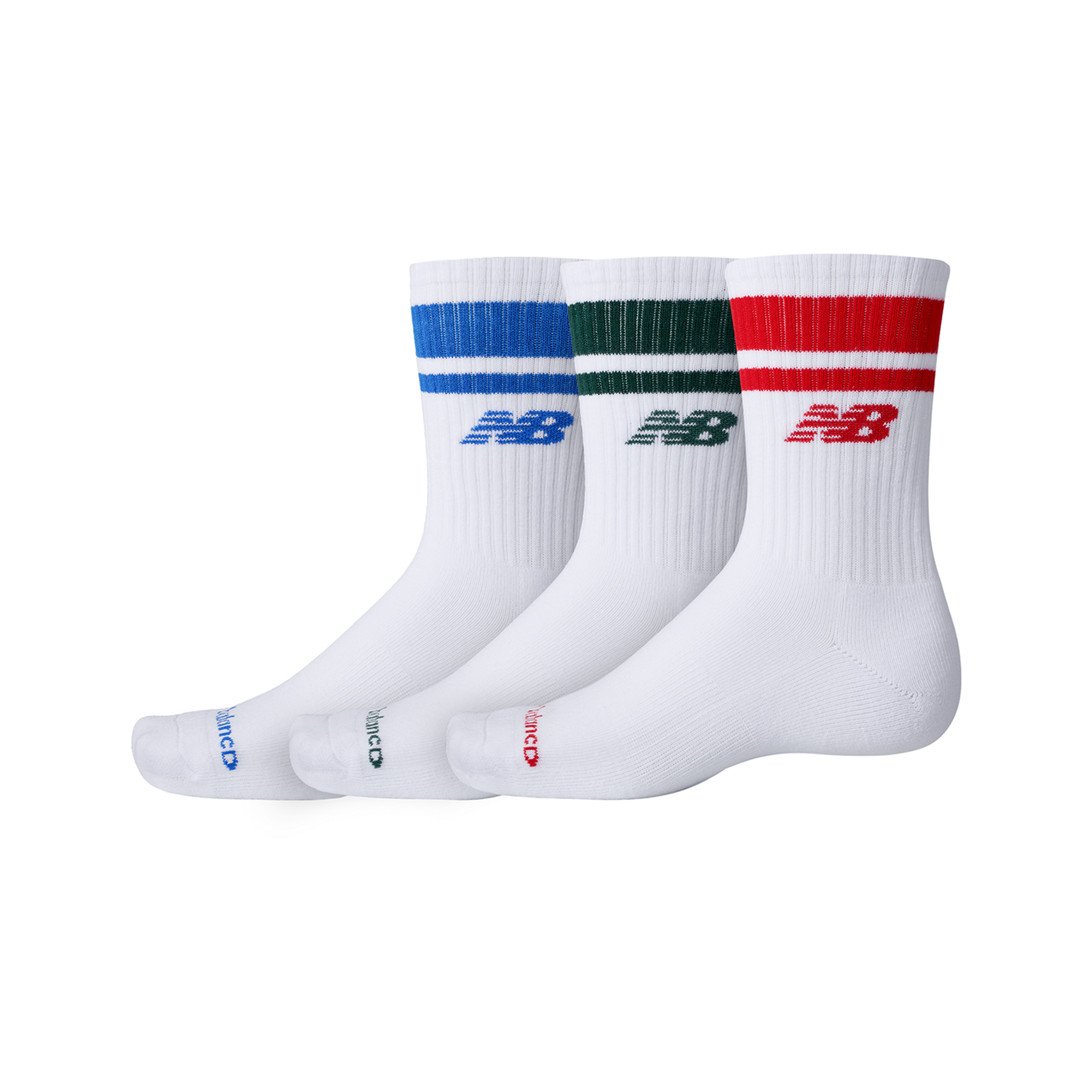 New Balance Everyday Stripe Midcalf 3 Pack  HerrenUnisexDamen, mehrfarbig, Grösse: M