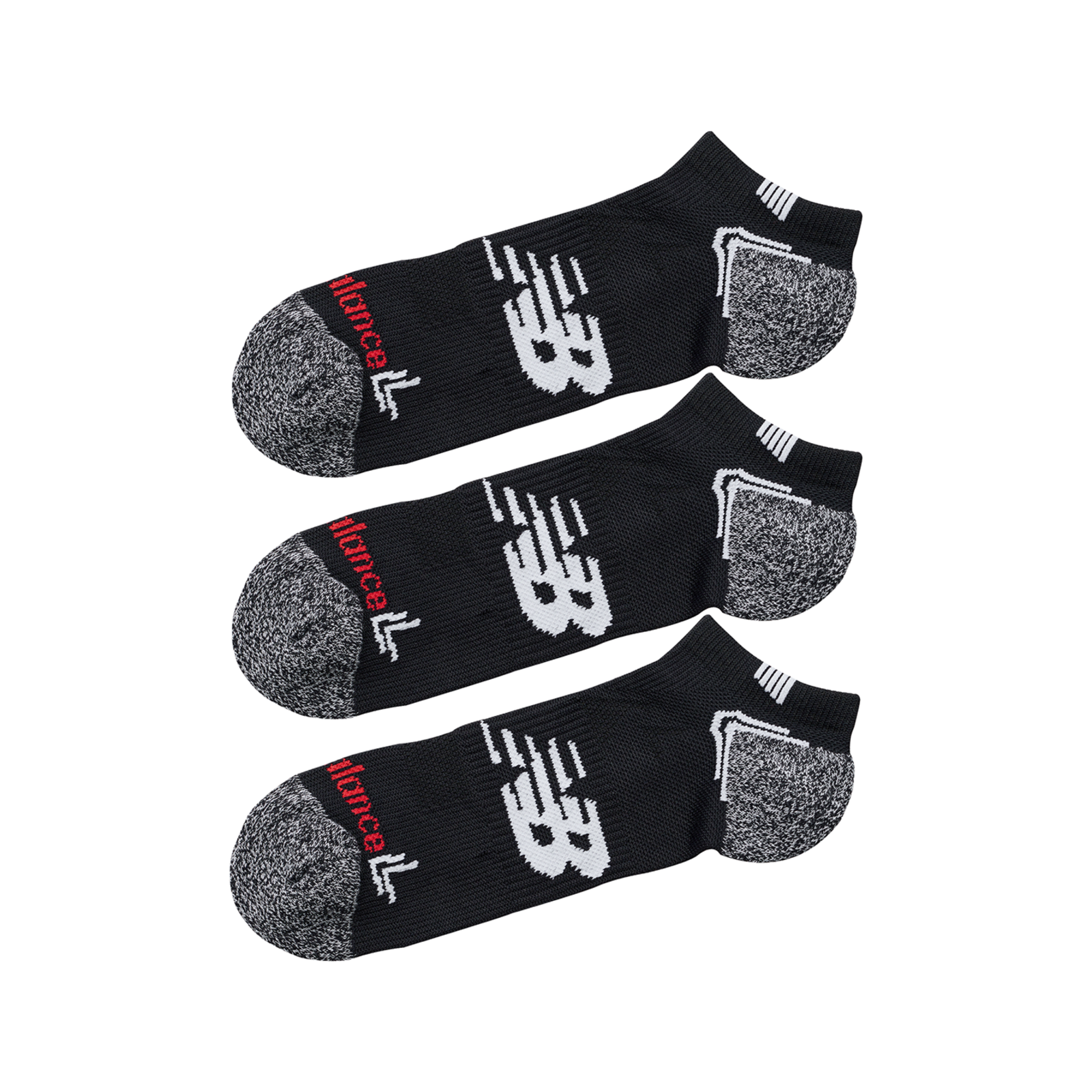New Balance No Show Run Socks 3 Pack  HerrenUnisexDamen, schwarz, Grösse: S