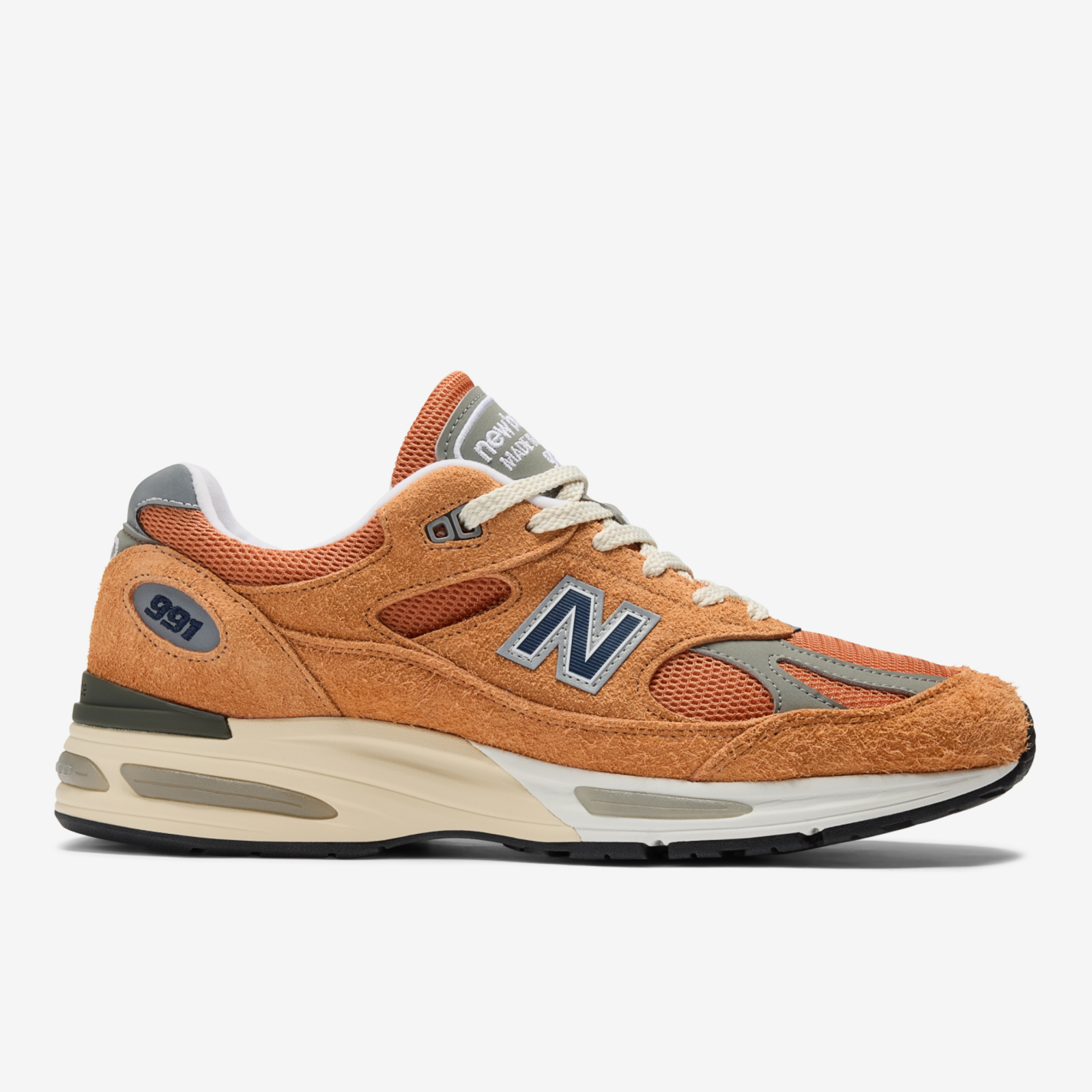New Balance M 991v2 Made in UK Grounded Pastels Freizeitschuhe / Sneaker Herren, orange, Grösse: 43