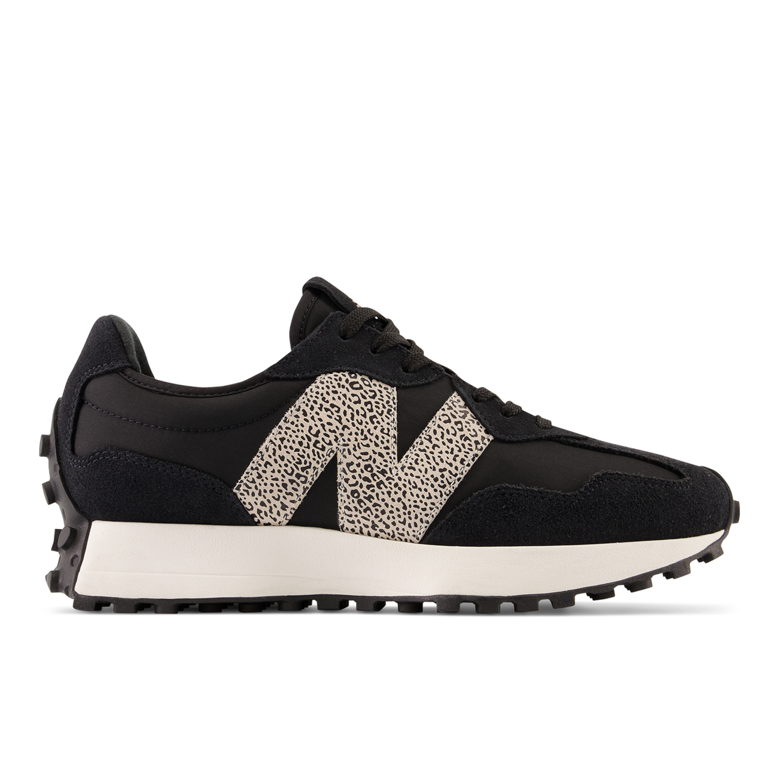 New Balance W 327 Animal Print Freizeitschuhe / Sneaker Damen, schwarz, Grösse: 42.5