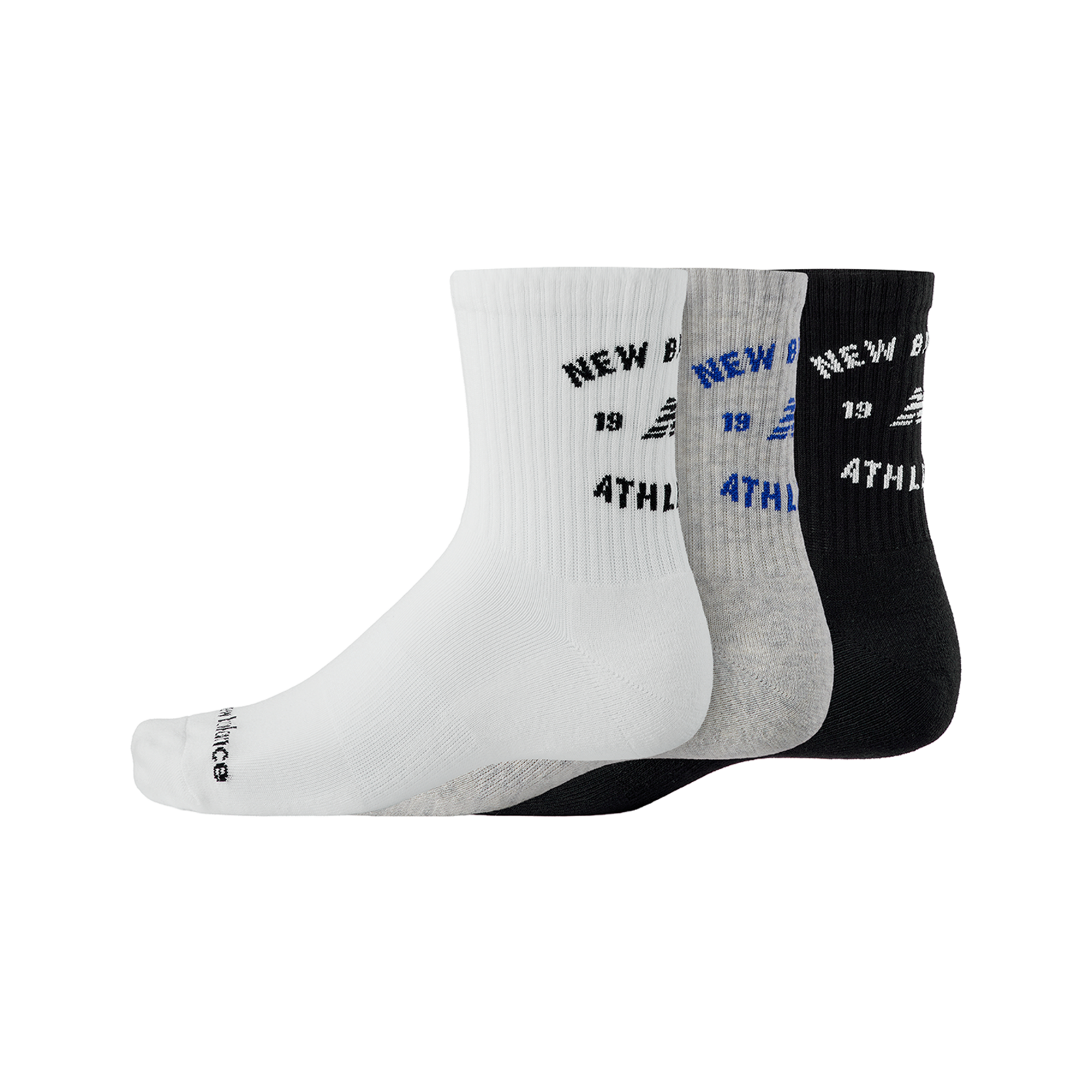 New Balance New Balance Graphics QTR Crew Socks 3 Pack unisex, mehrfarbig, Grösse: S  unisex, mehrfarbig, Grösse: S
