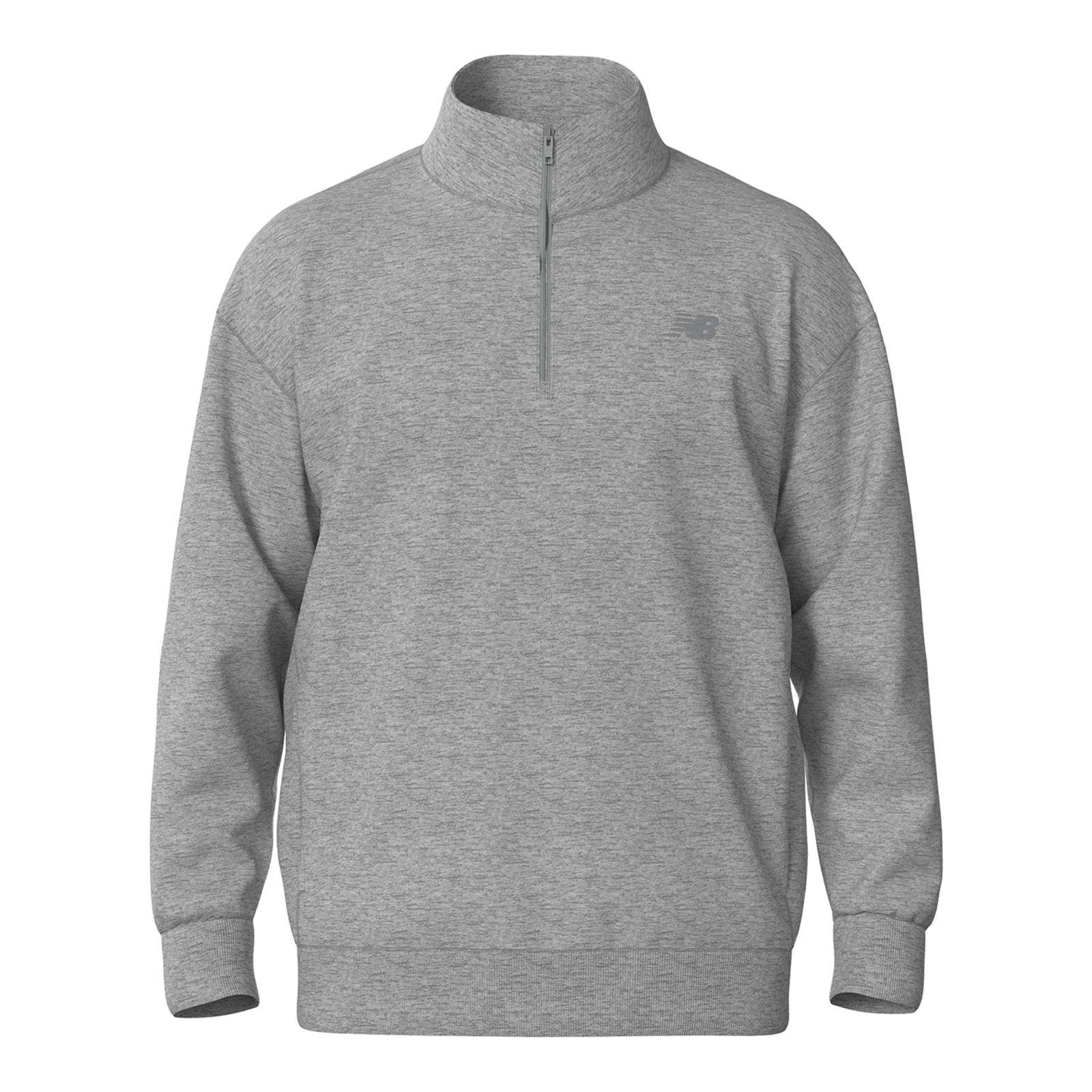 New Balance Athletics Fleece 1/2 Zip Relaxed Fit Herren, grau, Grösse: L
