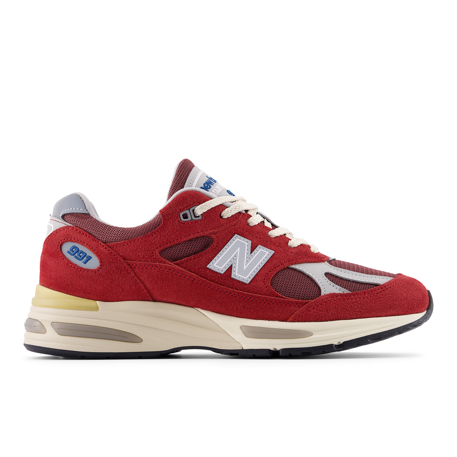 New Balance 991 v2 Made in UK Vintage Sports / Sneaker unisex, rot, Grösse: 45.5