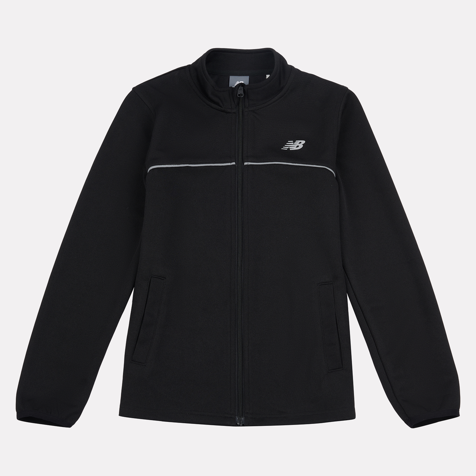 New Balance B NB Tricot Full Zip Funnel Top  Jungen, schwarz, Grösse: 15-16 Years