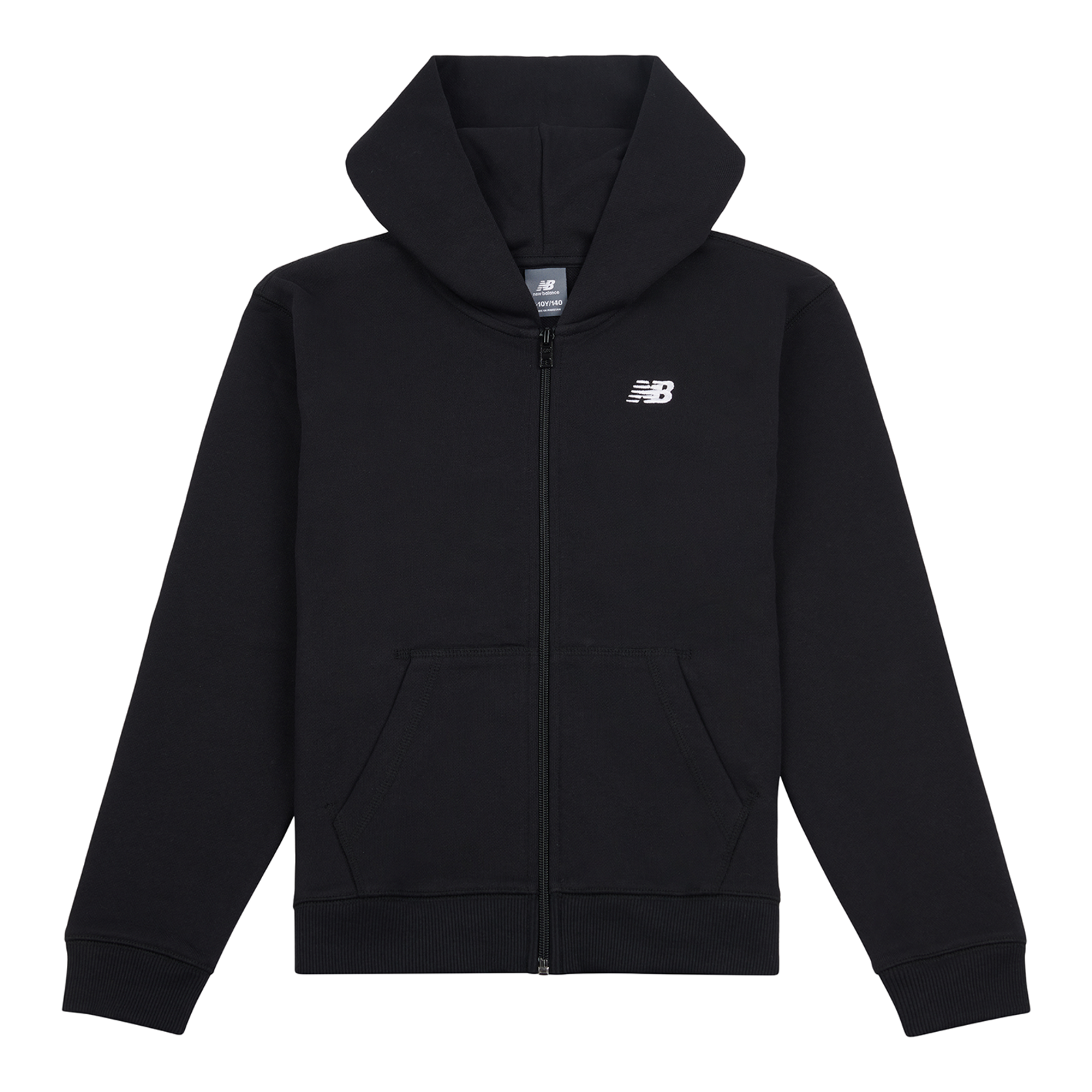 New Balance B New Balance French Terry Small Logo FZ Hoodie  Jungen, schwarz, Grösse: 15-16 Years