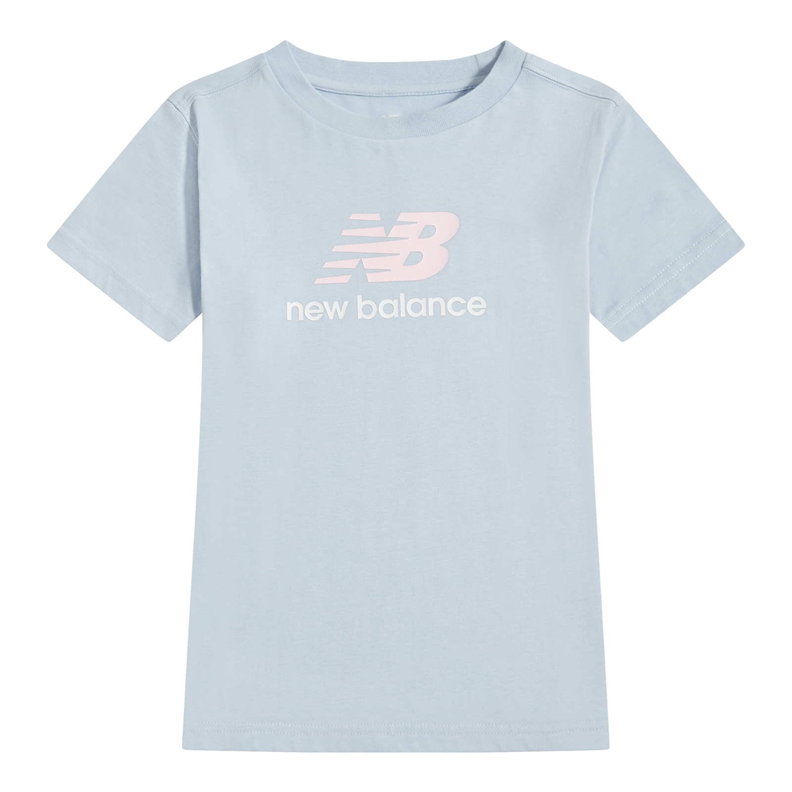 New Balance G NEW BALANCE JERSEY STACKED LOGO TEE  Mädchen, blau, Grösse: 15-16 Years