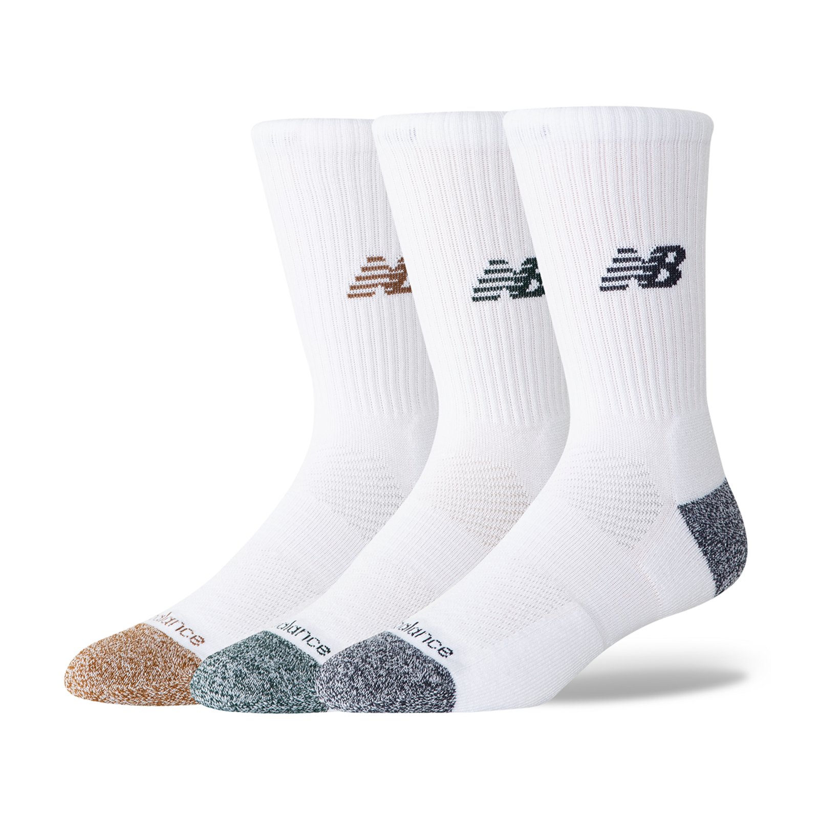 New Balance New Balance Active Crew Socks 3 Pack unisex, weiss, Grösse: L  unisex, weiss, Grösse: L