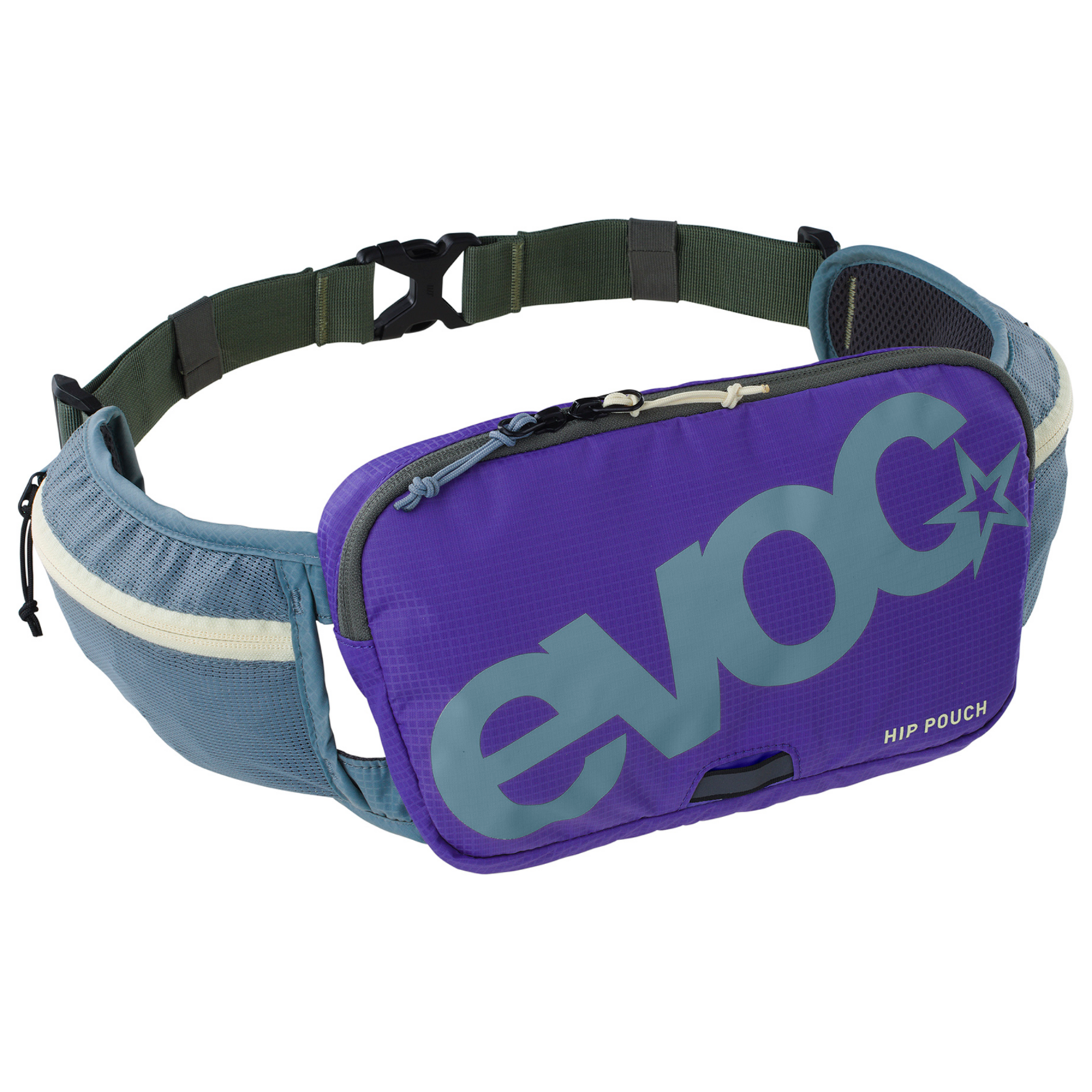 Evoc Hip Pouch 1L Hüfttasche violett /  steel/violet/dark olive, Grösse: one size
