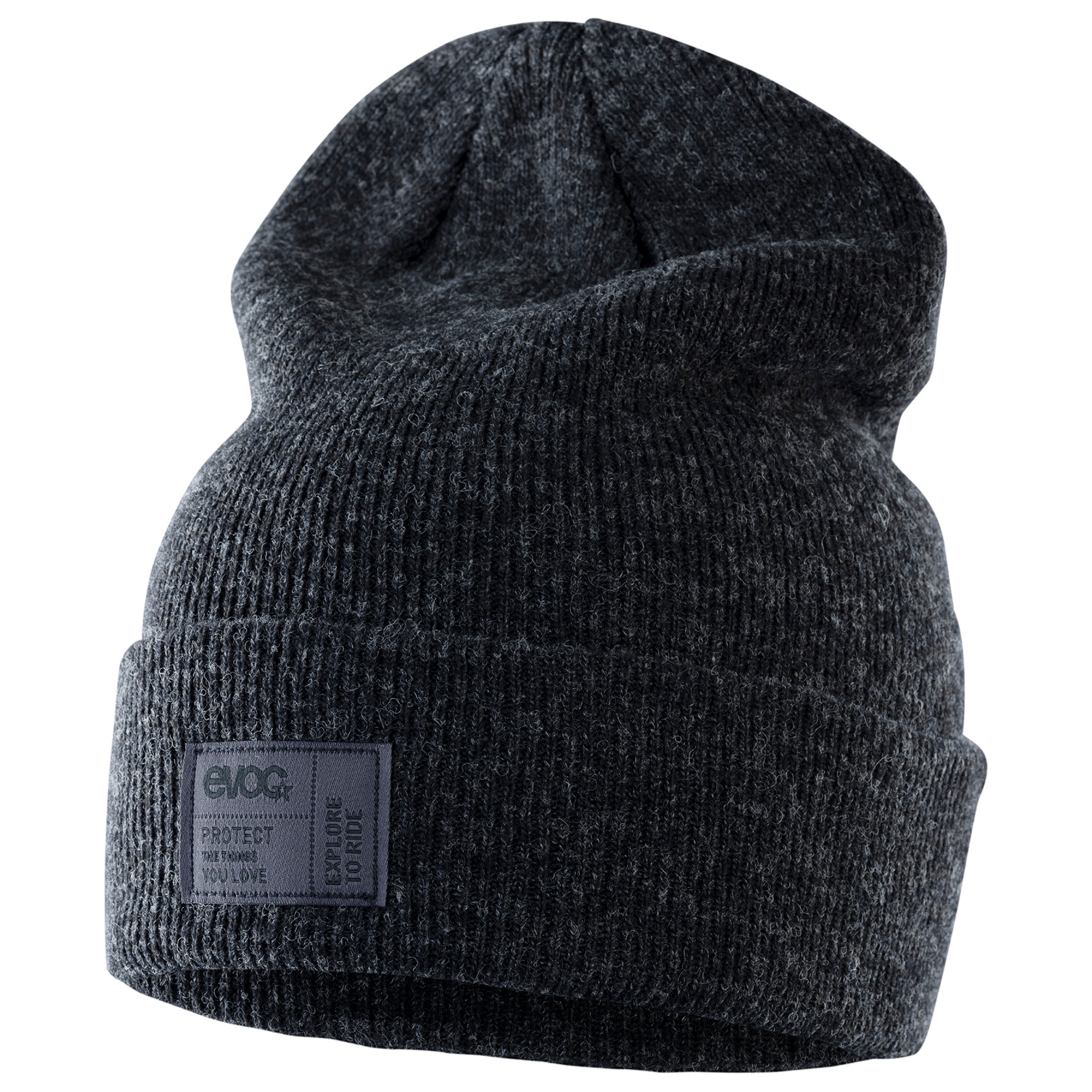 Evoc Logo Beanie Mütze für Damen und Herren schwarz /  carbon grey, Grösse: one size