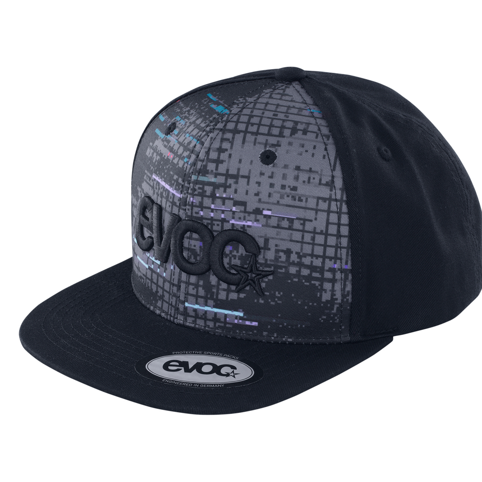 Evoc Snapback Cap für Damen und Herren schwarz /  multicolour, Grösse: one size
