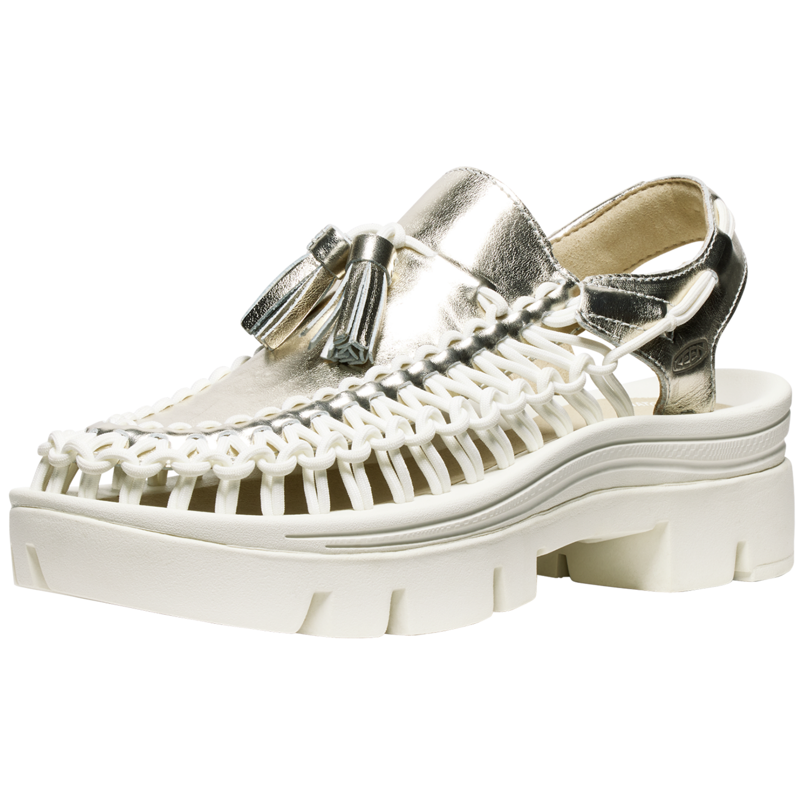 KEEN A Uneek PLT Tassell Freizeitsandalen HerrenUnisexDamen, weiss, Grösse: 37