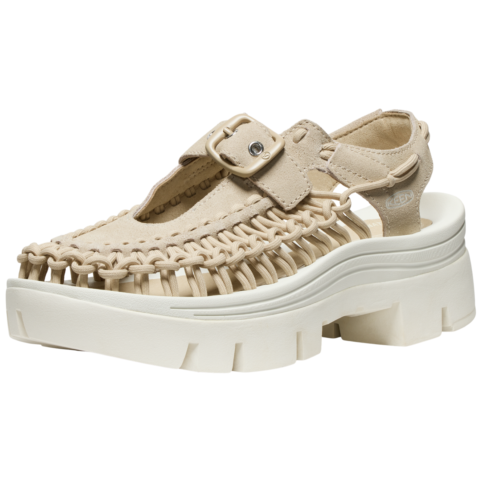 KEEN A Uneek PLT Mary Jane Freizeitsandalen HerrenUnisexDamen, beige, Grösse: 37