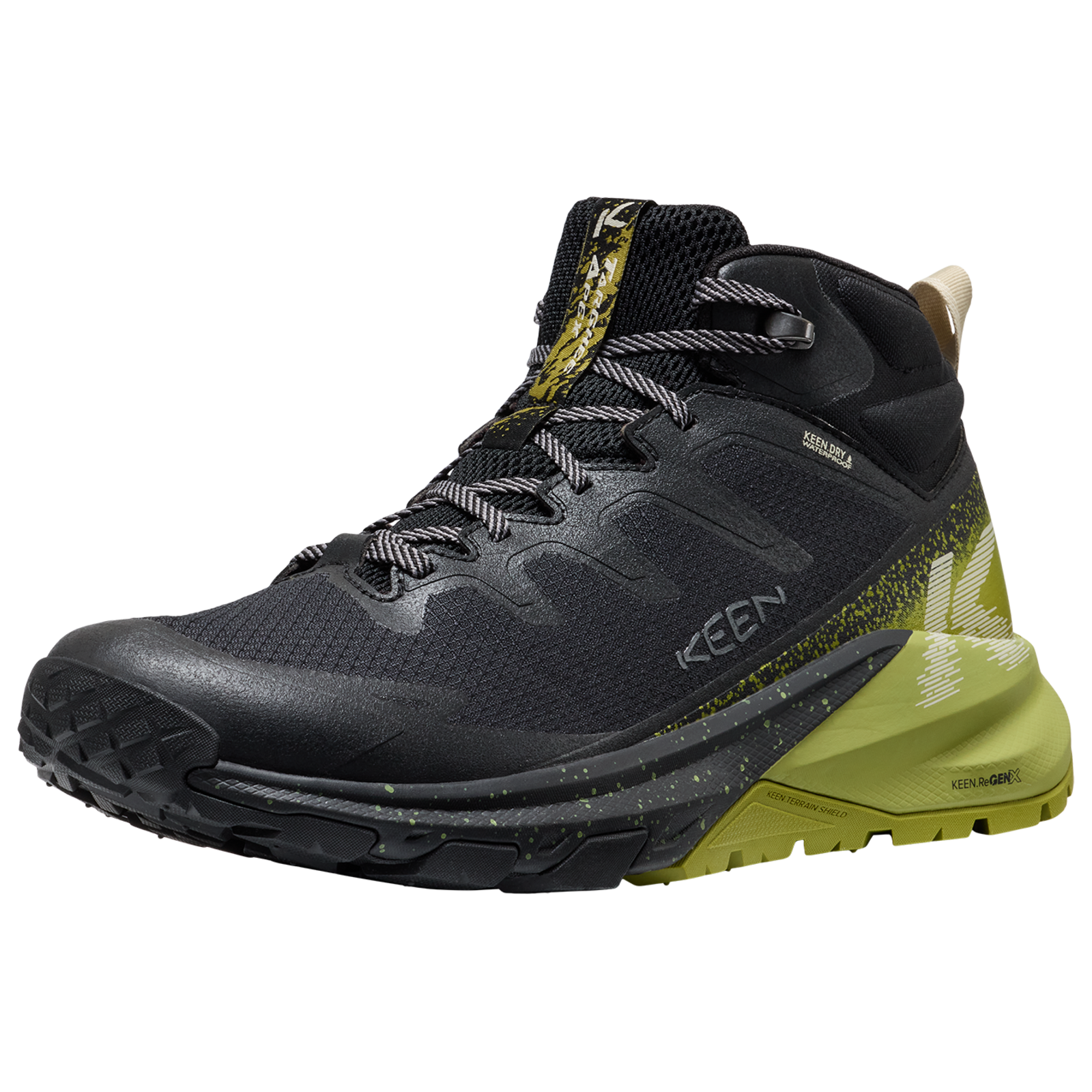 KEEN M Targhee Apex Mid WP Wander-/Trekkingschuhe halbhoch Herren, schwarz, Grösse: 44