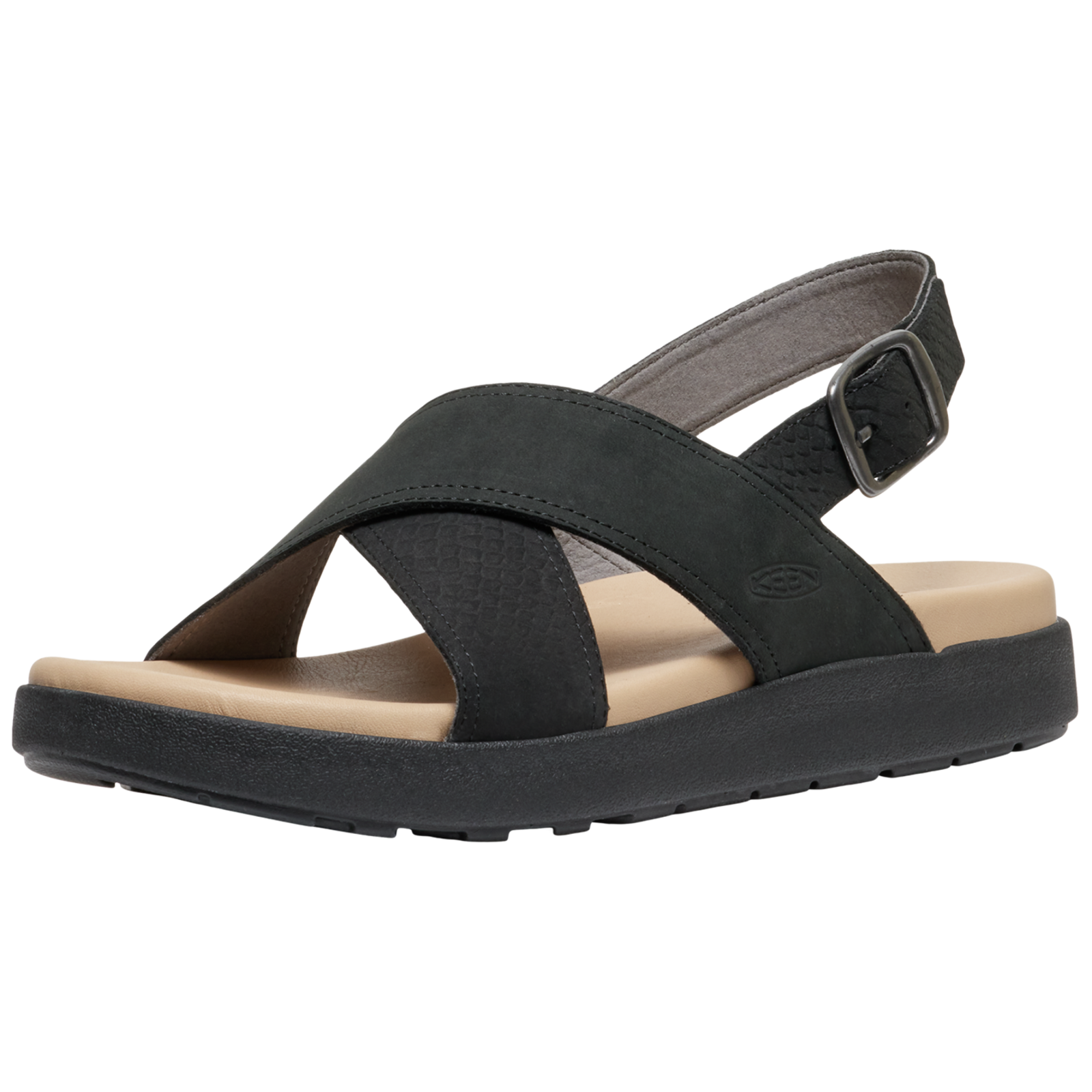 KEEN W Elle Luxe Cross Strap Freizeitsandalen Damen, schwarz, Grösse: 42