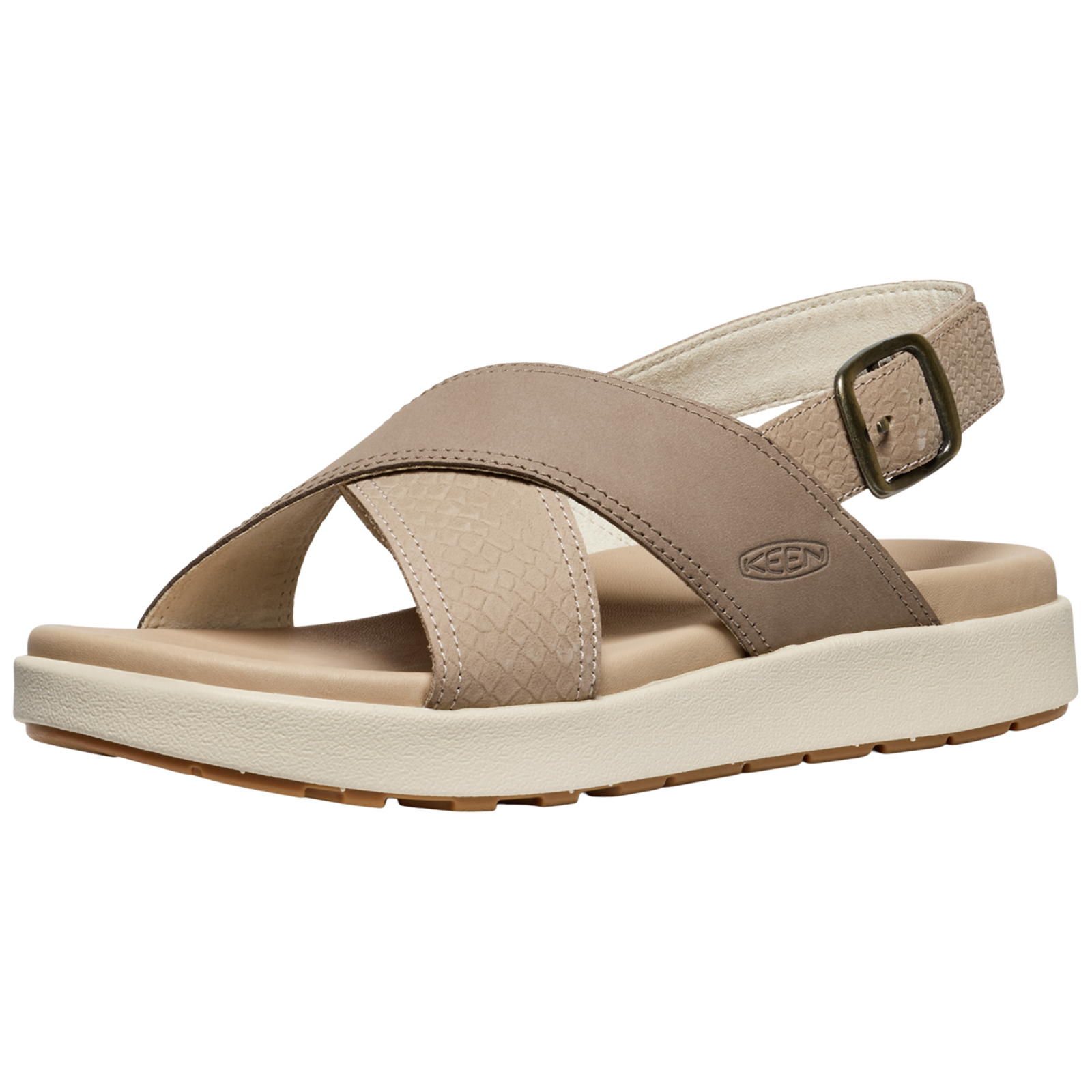 KEEN W Elle Luxe Cross Strap Freizeitsandalen Damen, beige, Grösse: 40