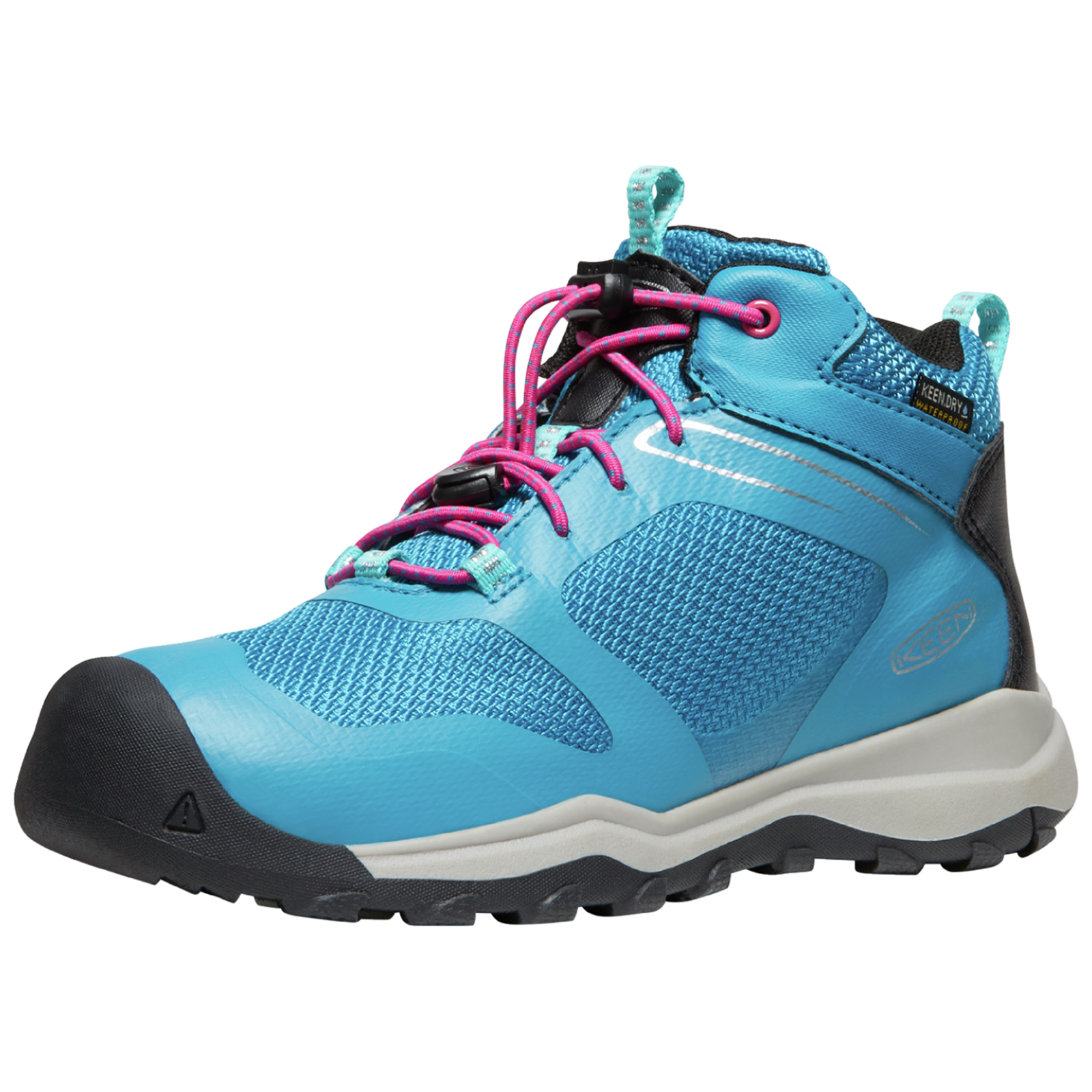 KEEN Kids Y Wanduro Mid WP Wander-/Trekkingschuhe halbhoch, blau, Grösse: 35