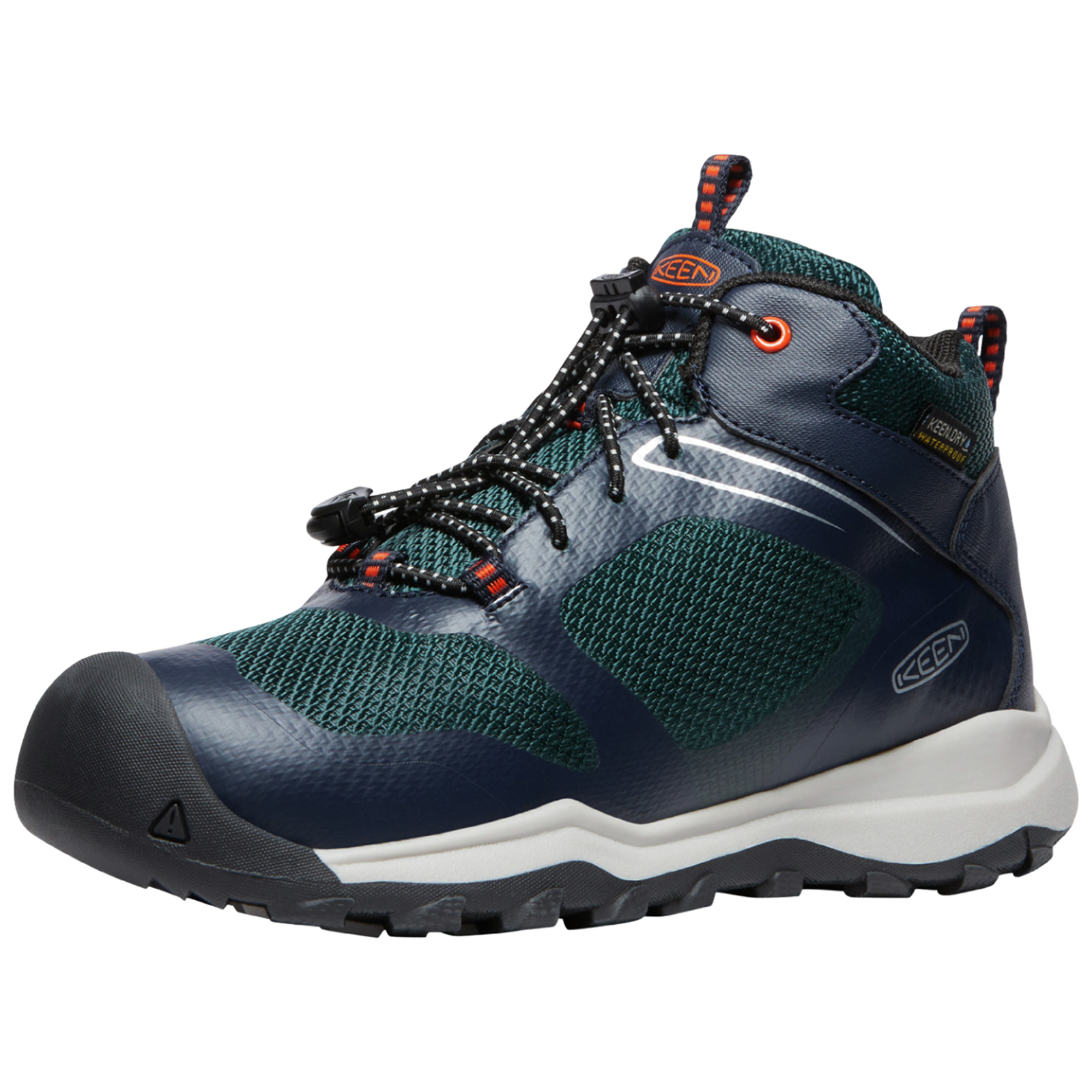 KEEN Kids Y Wanduro Mid WP Wander-/Trekkingschuhe halbhoch, blau, Grösse: 35
