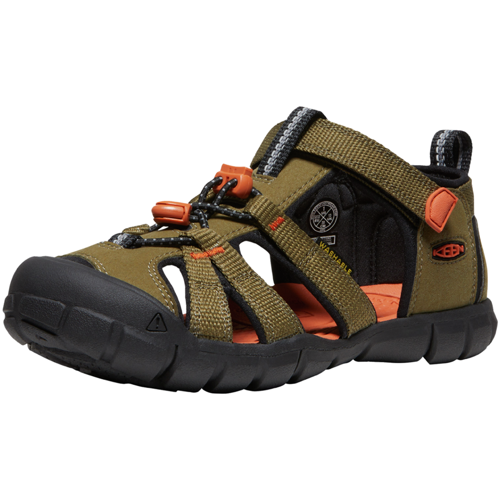 KEEN Kids Y Seacamp II CNX Trekkingsandalen, grün, Grösse: 32.5