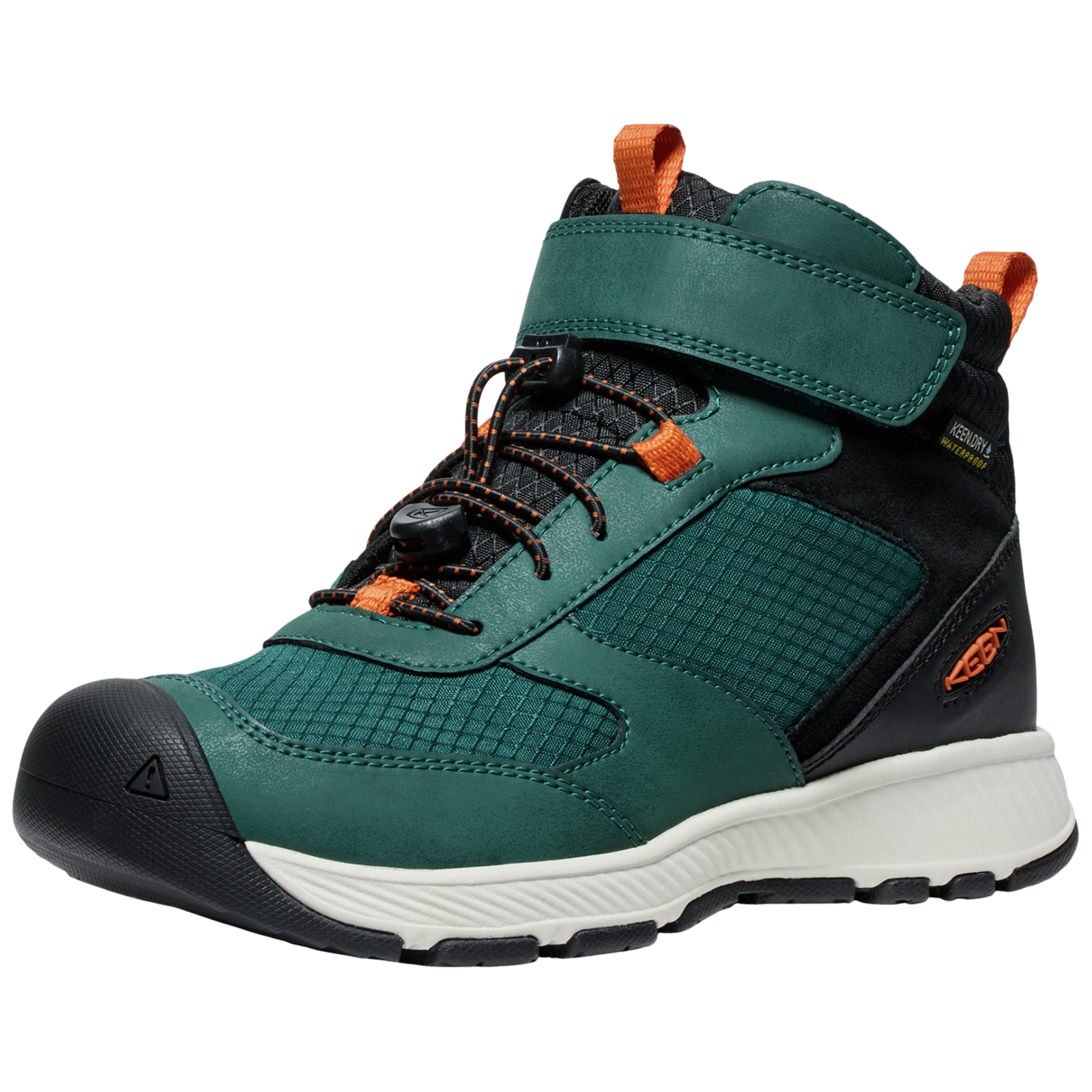 KEEN Kids Y Skua Mid WP Multifunktionsschuhe, grün, Grösse: 32.5