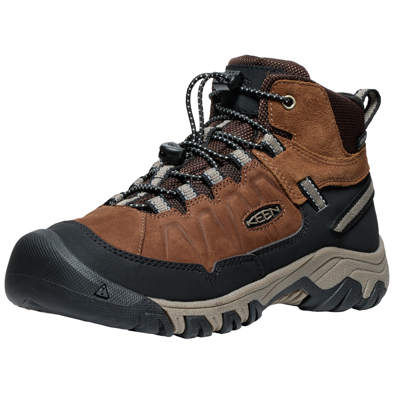 KEEN Kids Y Targhee IV Mid WP Wander-/Trekkingschuhe halbhoch, braun, Grösse: 32.5