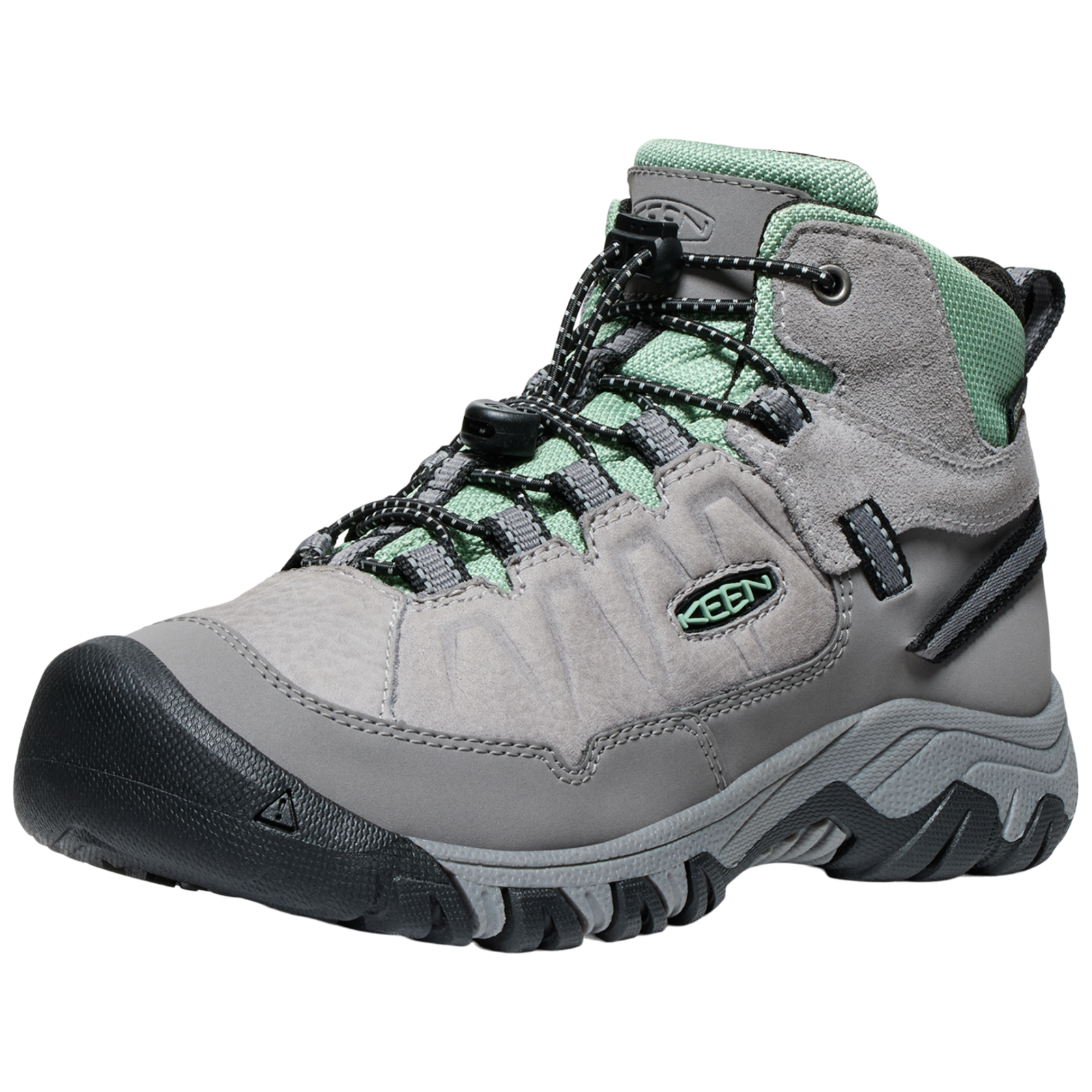 KEEN Kids Y Targhee IV Mid WP Wander-/Trekkingschuhe halbhoch, grau, Grösse: 32.5
