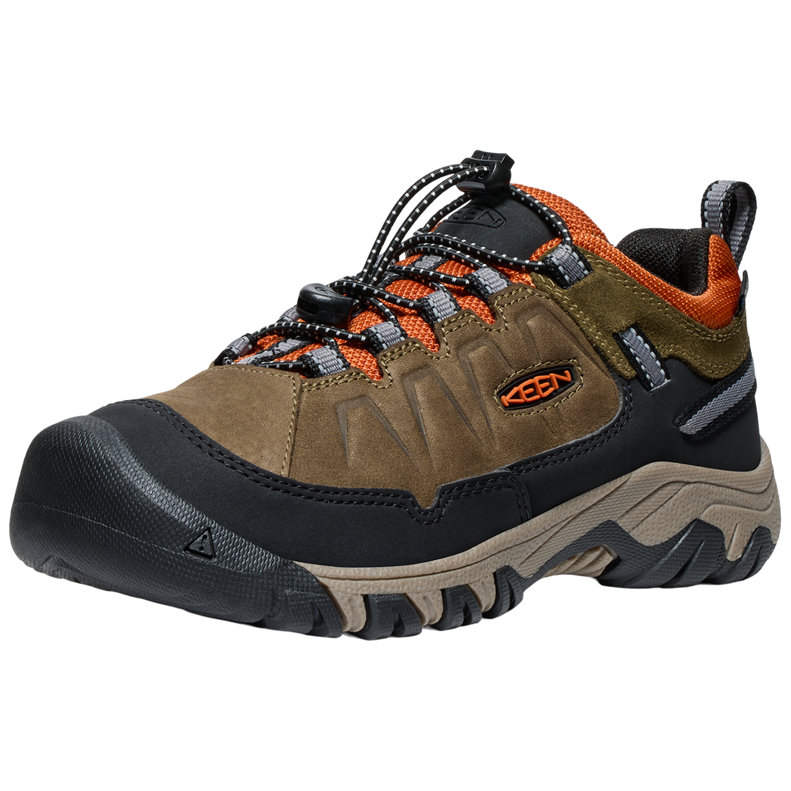 KEEN Kids Y Targhee IV Low WP Wander-/Trekkingschuhe tief, grün, Grösse: 32.5