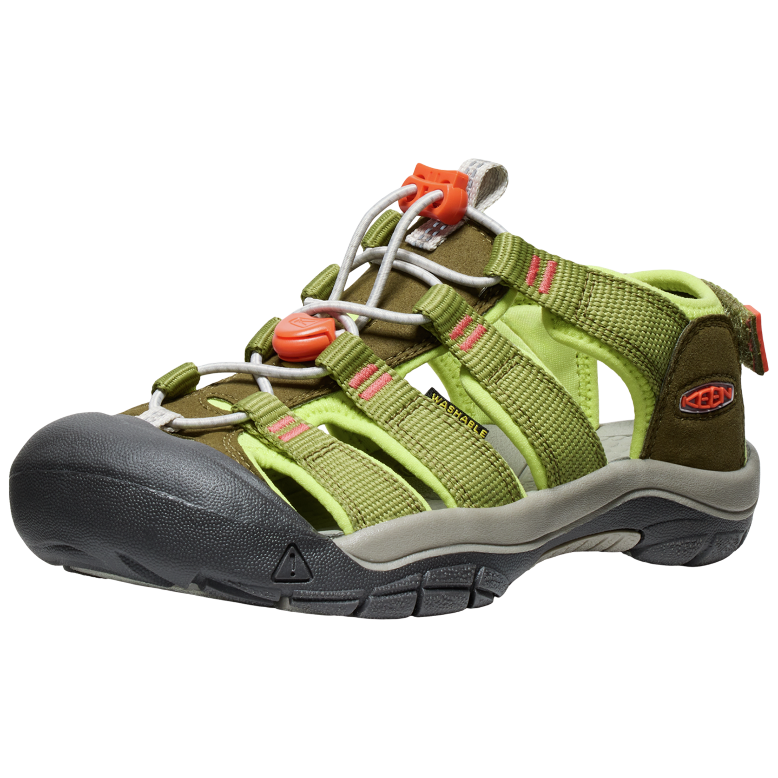 KEEN Kids Y Newport Boundless Trekkingsandalen, grün, Grösse: 39