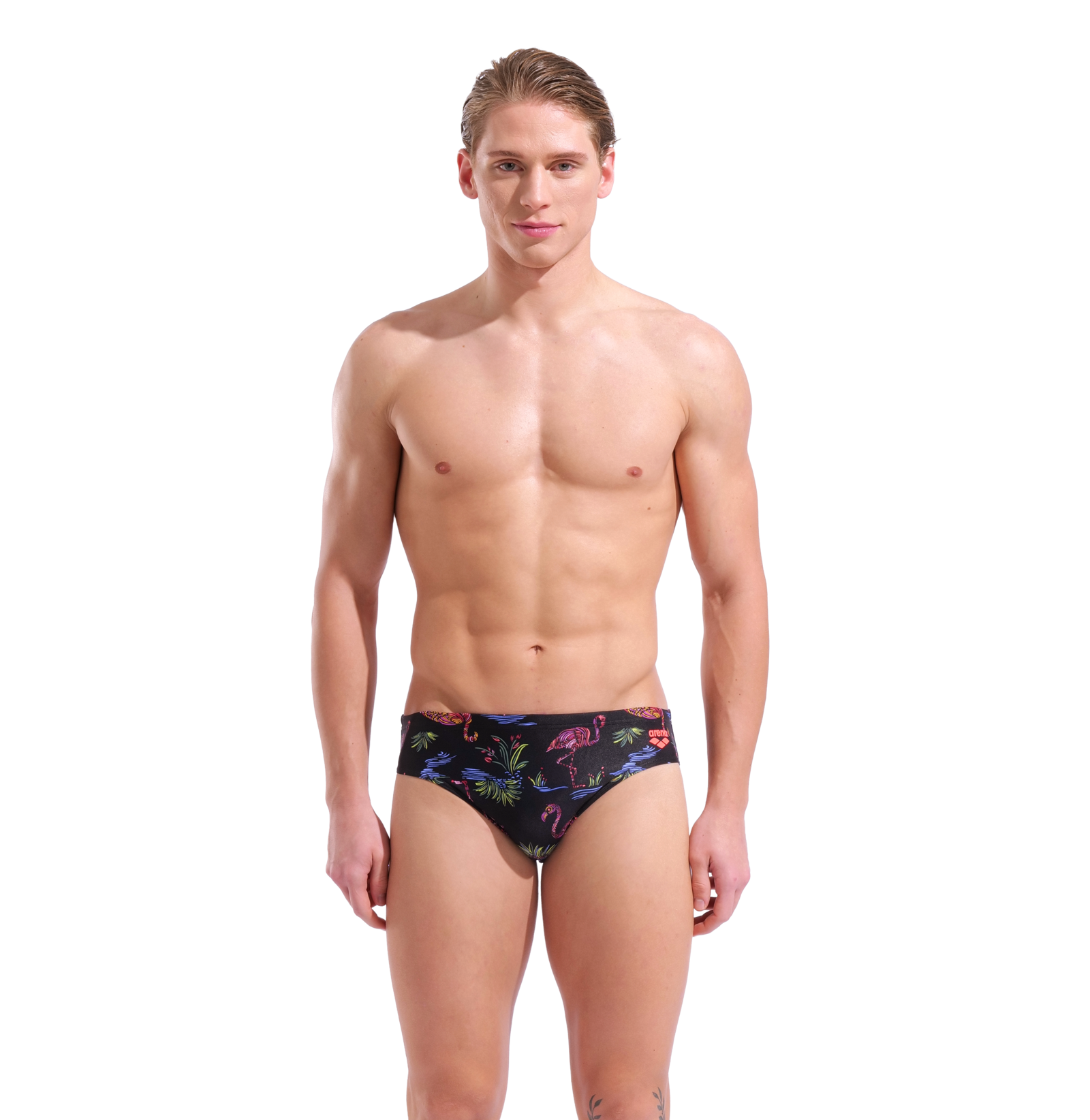 Image of Arena M Arena Flamingo Swim Briefs Herren, schwarz, Grösse: D 2