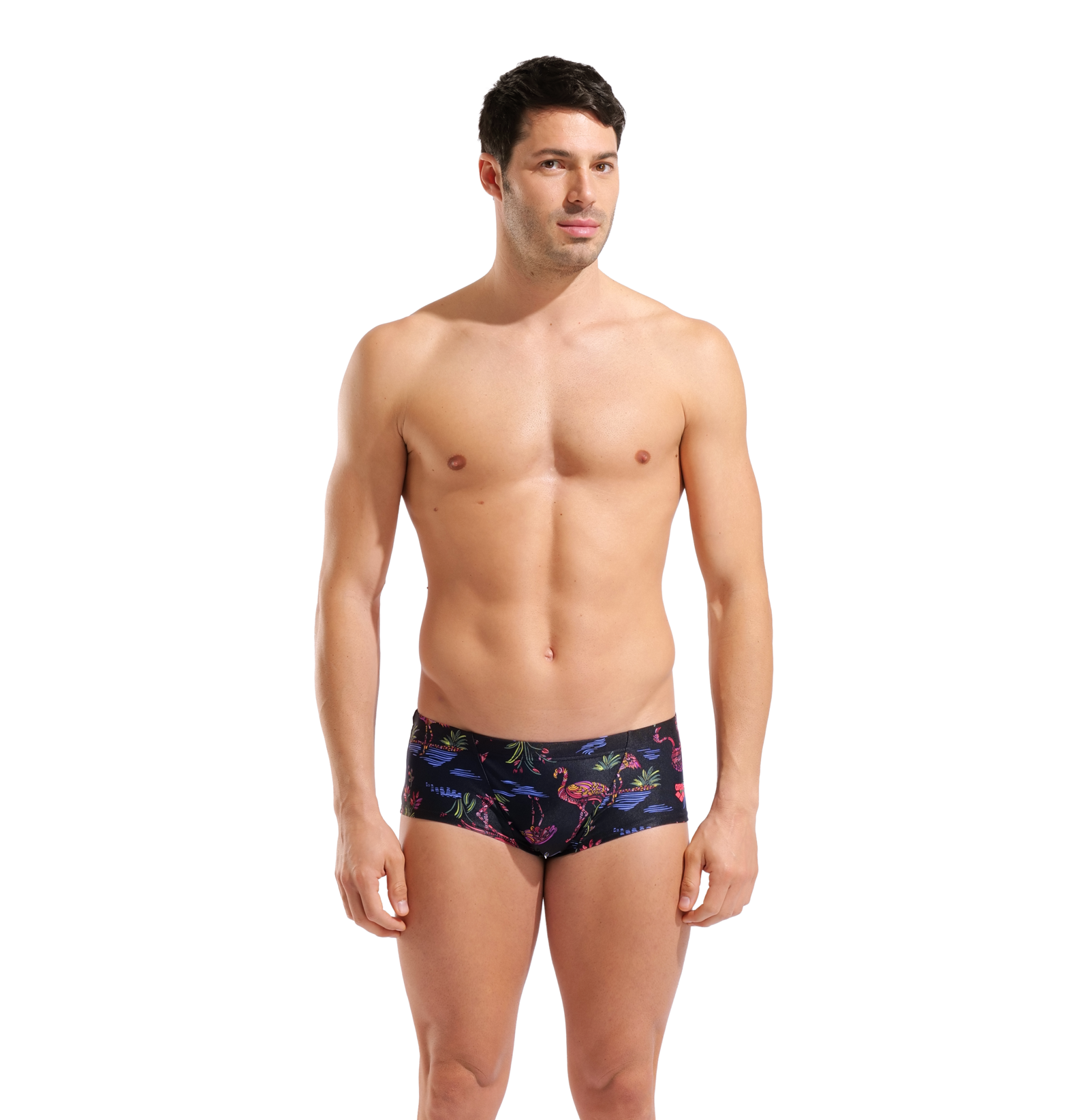Image of Arena M Arena Flamingo Swim Low Waist Short Herren, schwarz, Grösse: D 2