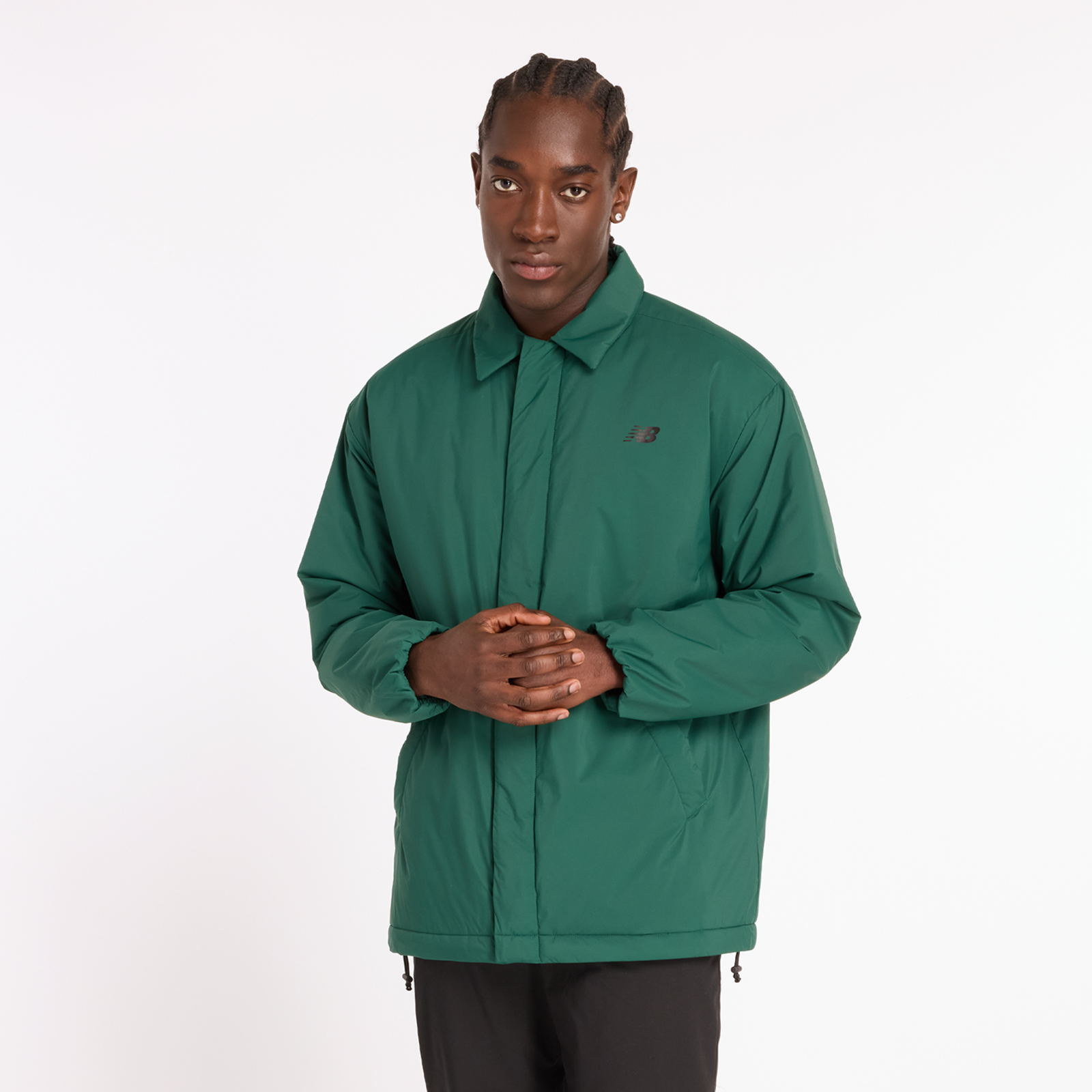 New Balance Coaches Jacket Relaxed Fit Herren, nightwatch green, Grösse: S