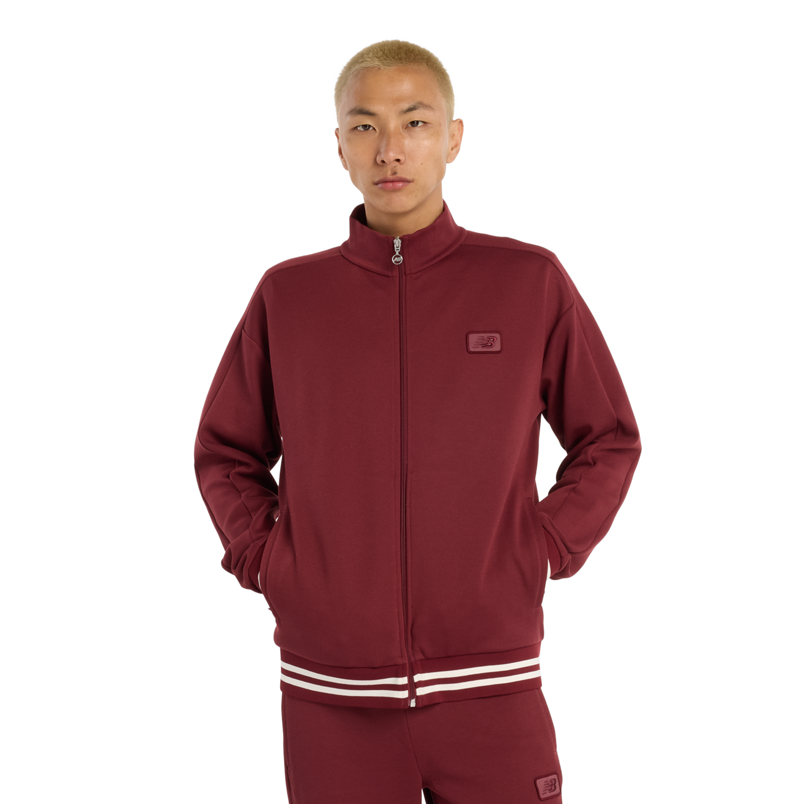 New Balance Post Season Pique Track Jacket  Herren, monarch burgundy, Grösse: XL