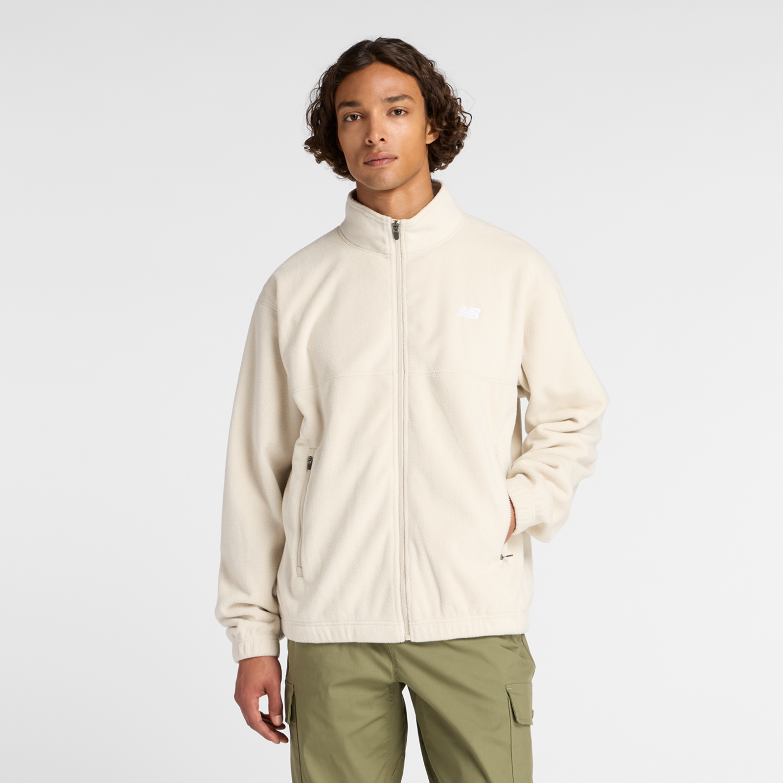 New Balance Polar Fleece Jacket  Herren, timberwolf, Grösse: M