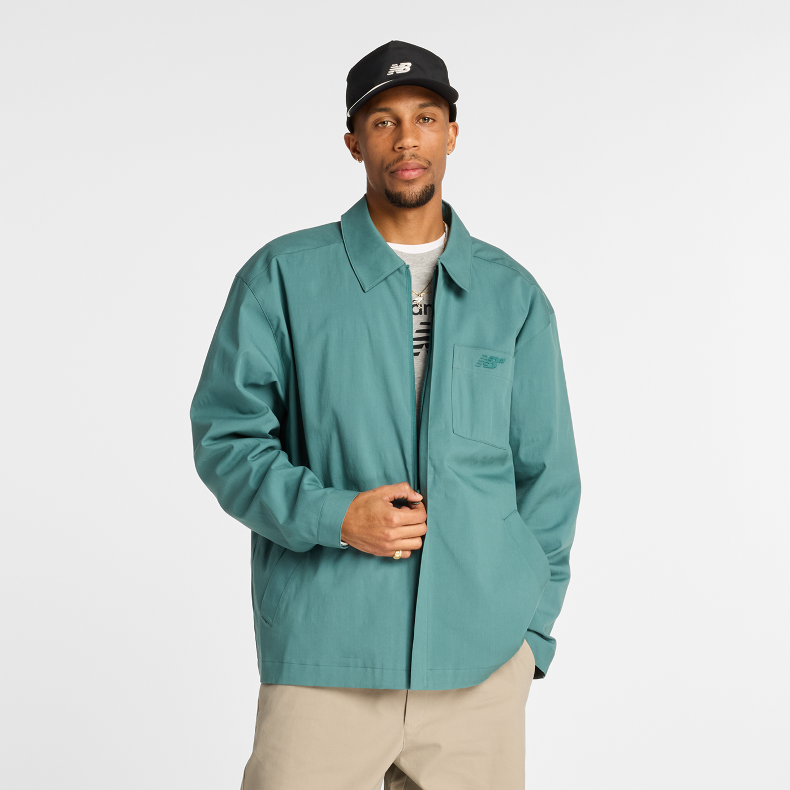 New Balance Numeric Coaches Twill Jacket  Herren, new spruce, Grösse: L