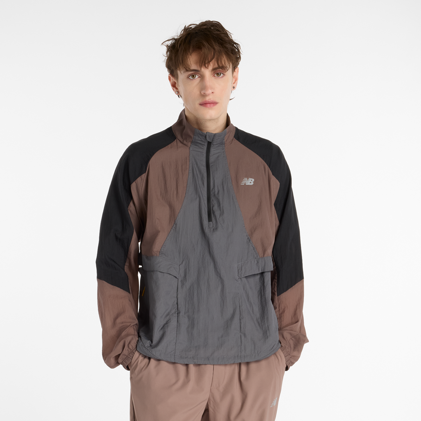 New Balance Better Run Water Resistant Jacket  Herren, earth shadow, Grösse: XL