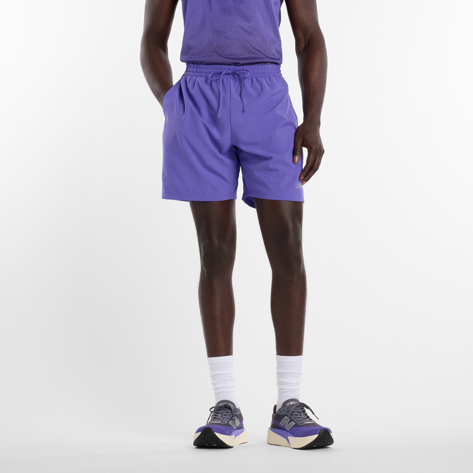 New Balance Sport Essentials Short 7 Inch Brief Regular Fit Herren, electric purple, Grösse: XXL