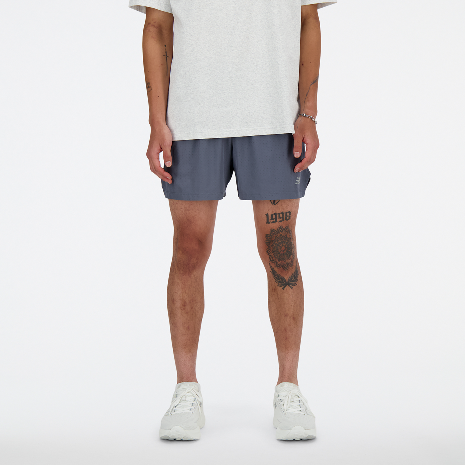 New Balance RC Seamless Short 5 Inch Regular Fit Herren, graphite, Grösse: S