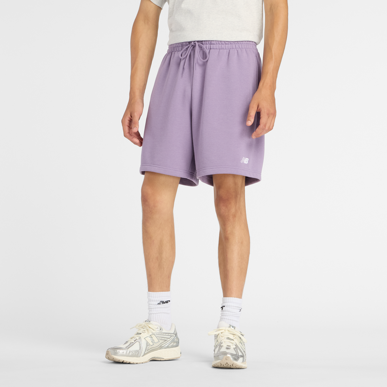 New Balance Sport Essentials French Terry Short 7 Inch Relaxed Fit Herren, candied violet, Grösse: XL