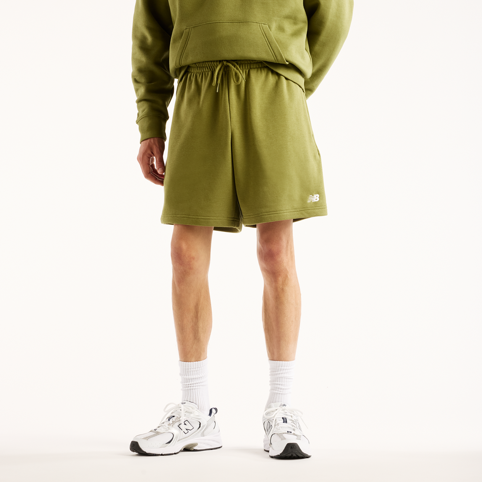 New Balance Sport Essentials French Terry Short 7 Inch Relaxed Fit Herren, grün, Grösse: S