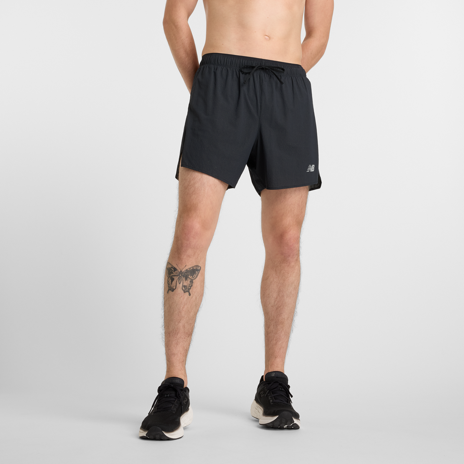 New Balance RC Ultra Light Split Short 5" Regular Fit Herren, black, Grösse: S