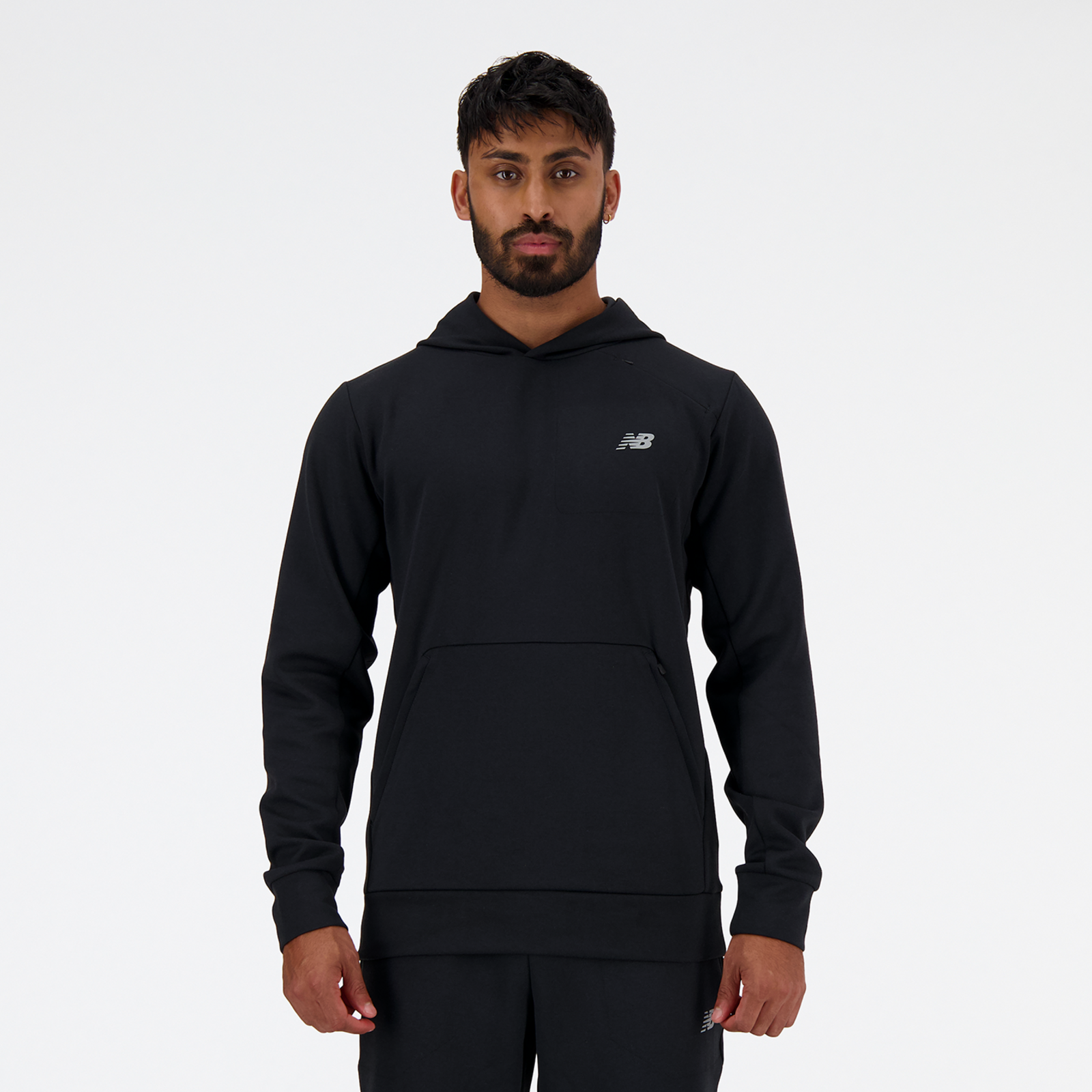 New Balance Tech Knit Pull Over Hoodie Regular Fit Herren, black, Grösse: XXL