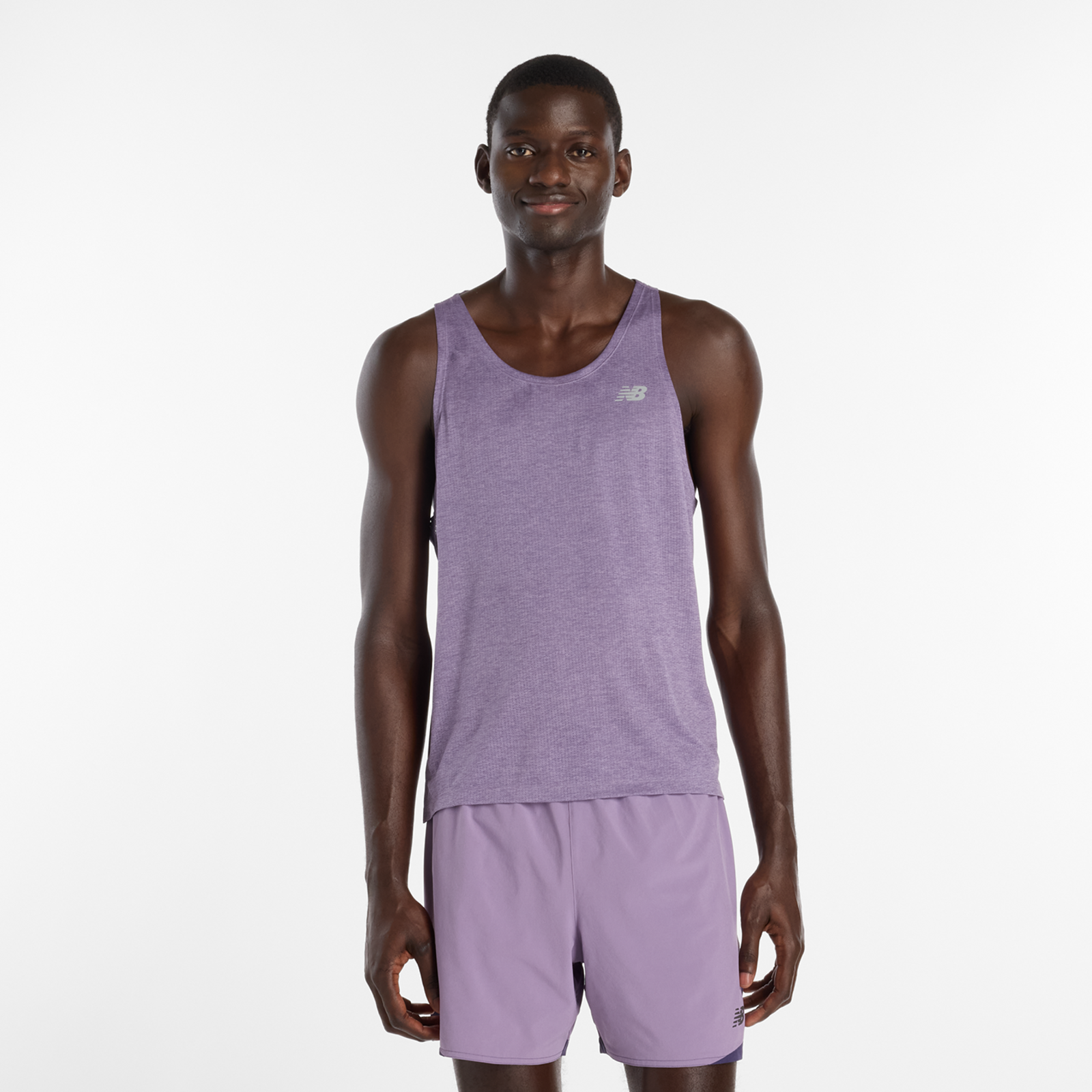 New Balance NB Athletics Run Singlet  Herren, candied violet heather, Grösse: XXL